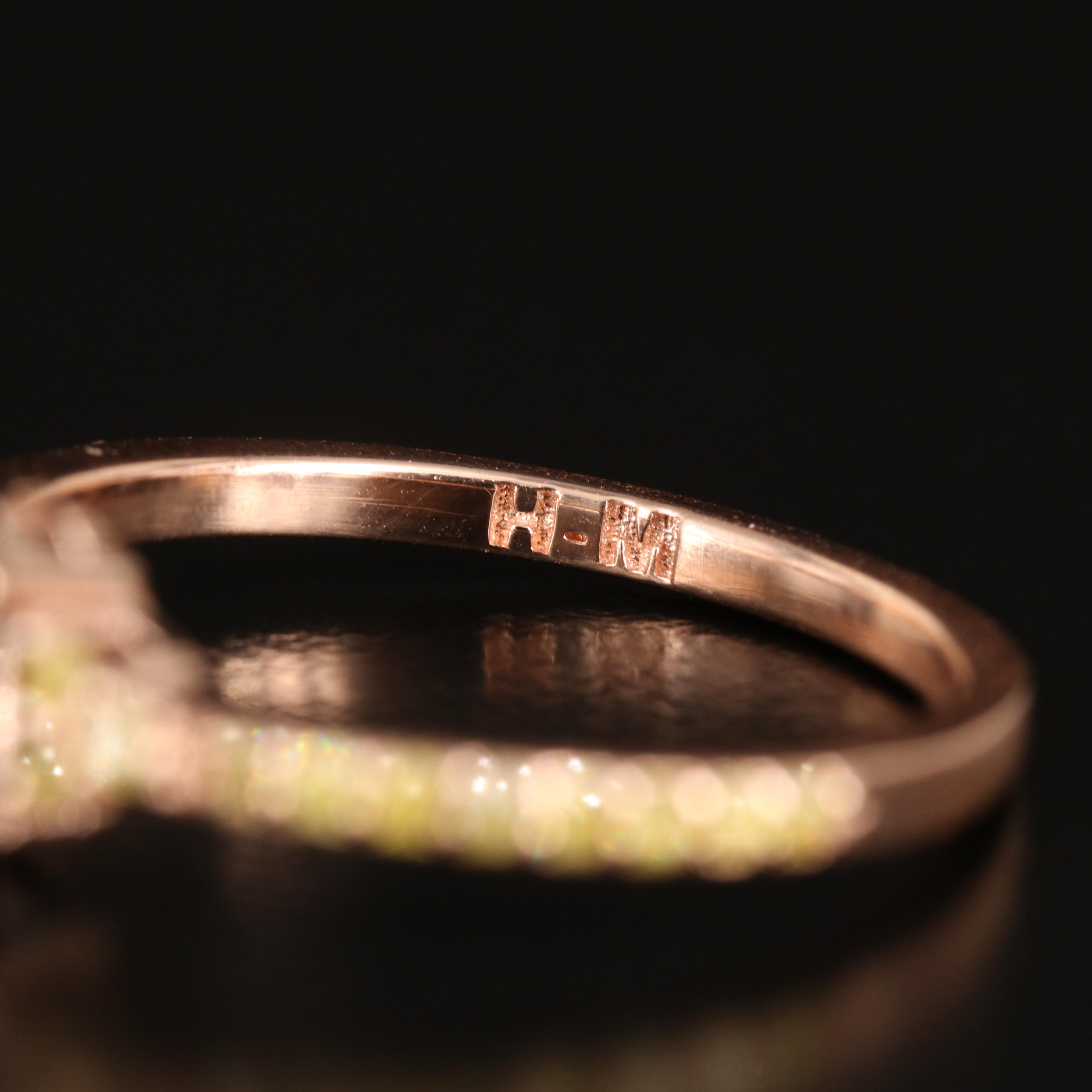 14K Rose Gold Sapphire and Diamond Ring