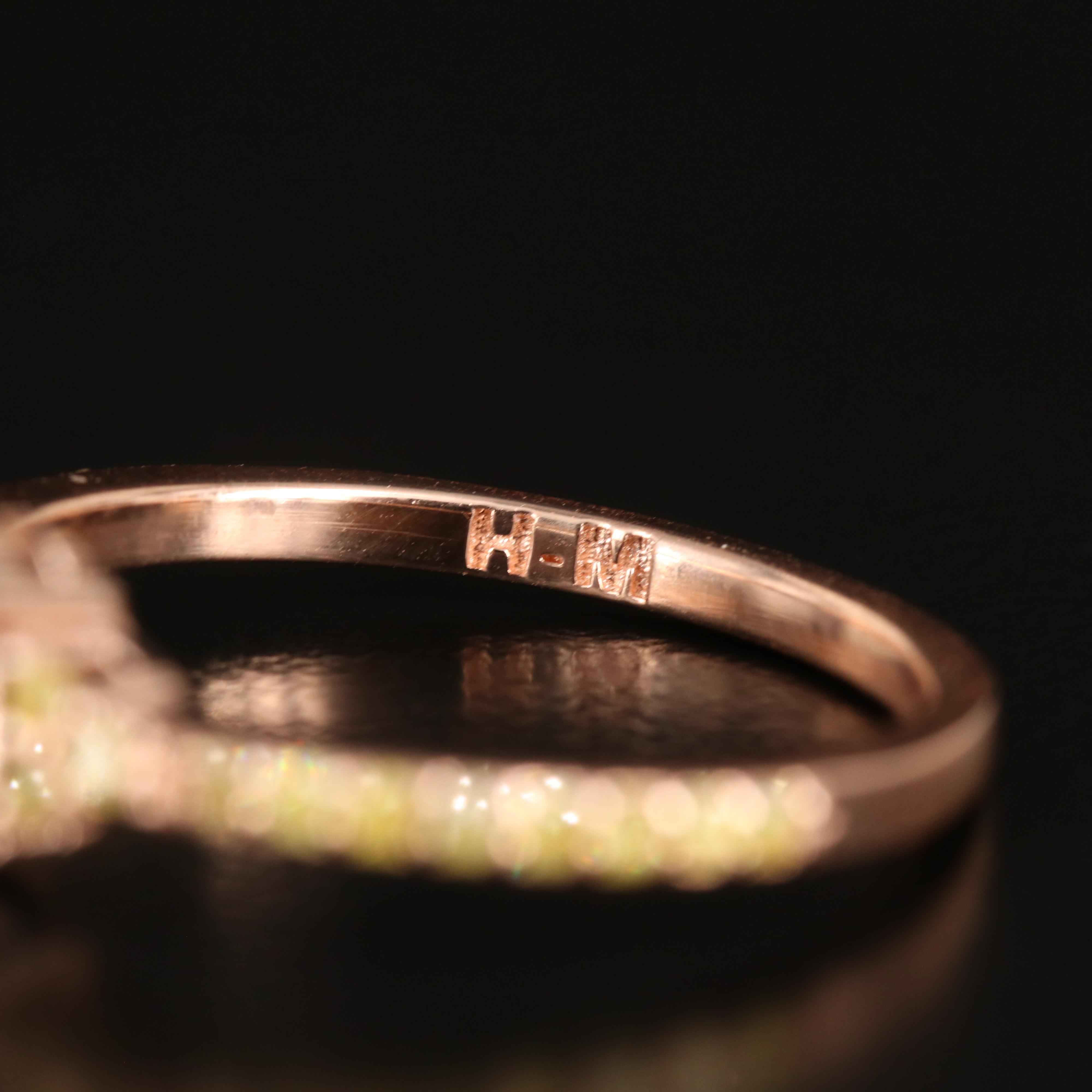 14K Rose Gold Sapphire and Diamond Ring