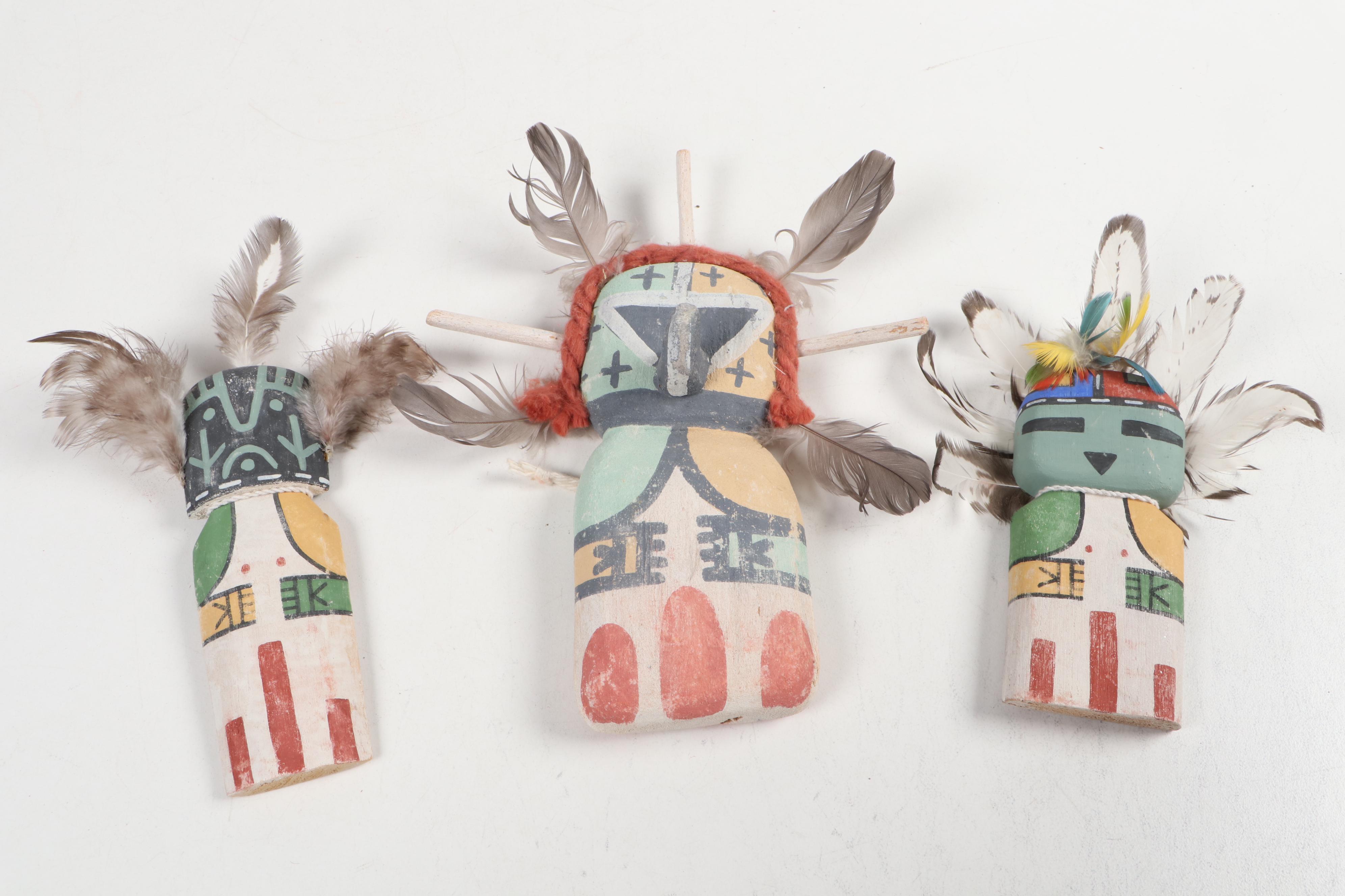 Native American Style Wood Canoe Figurines and More