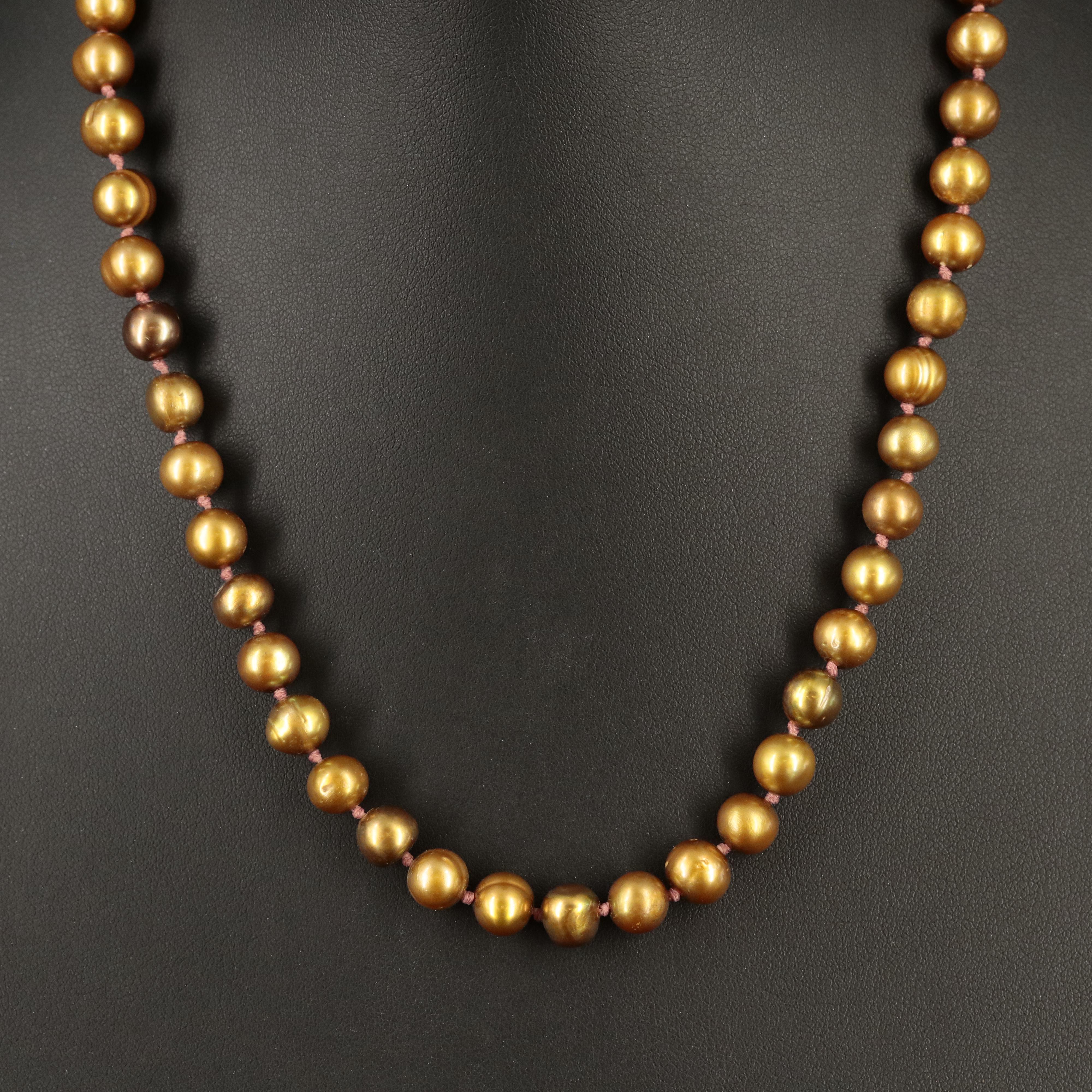 Pearl Necklace with 14K Clasp