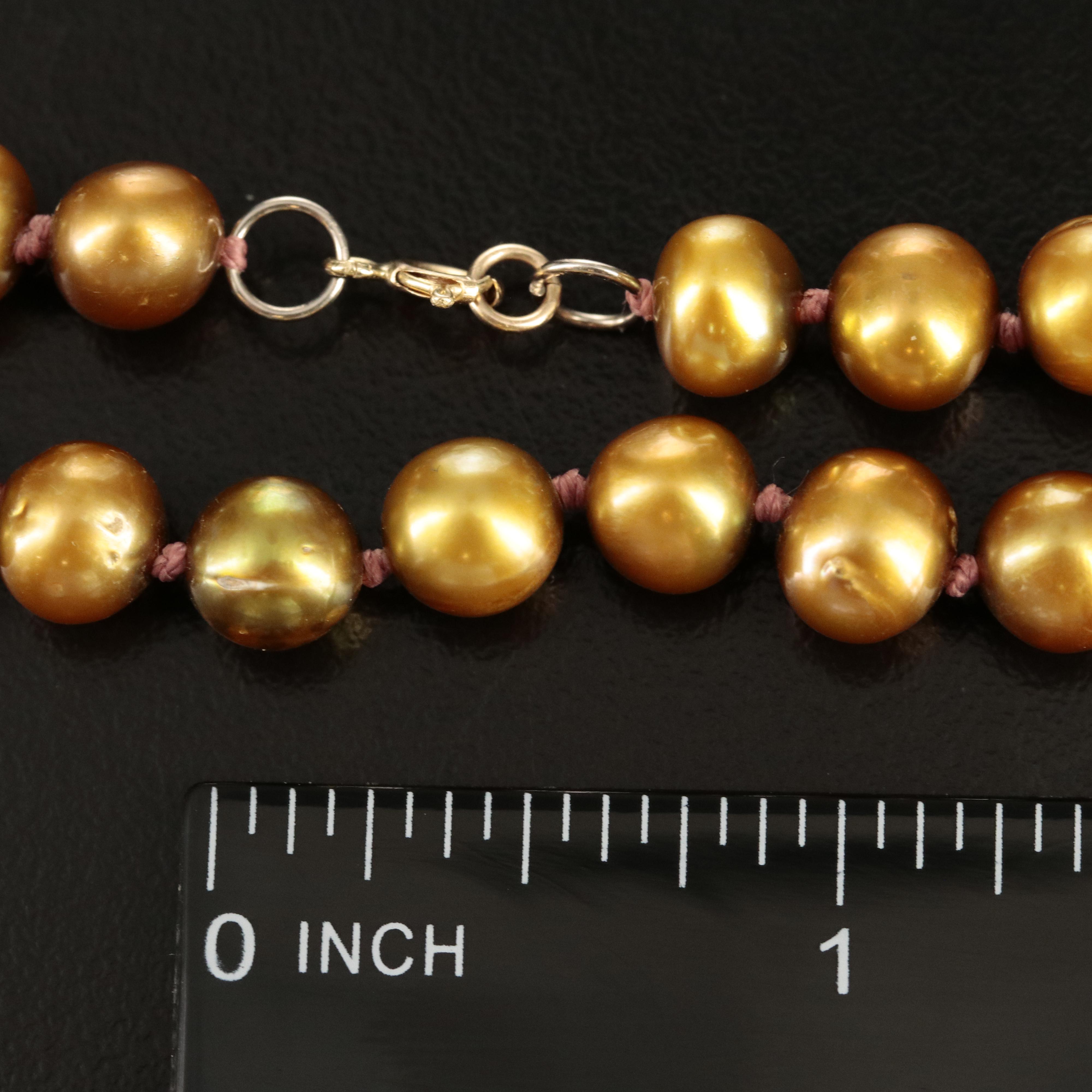 Pearl Necklace with 14K Clasp