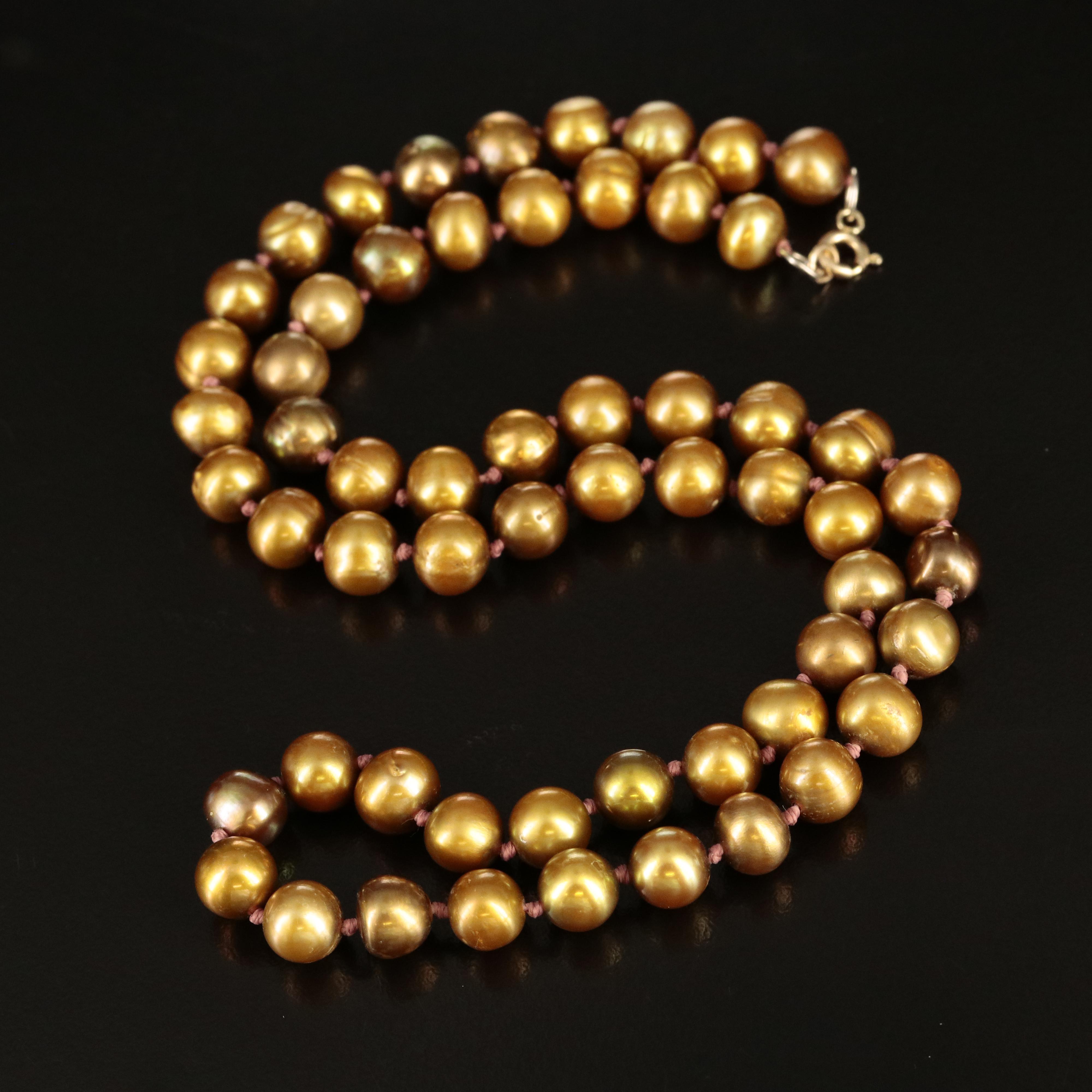 Pearl Necklace with 14K Clasp