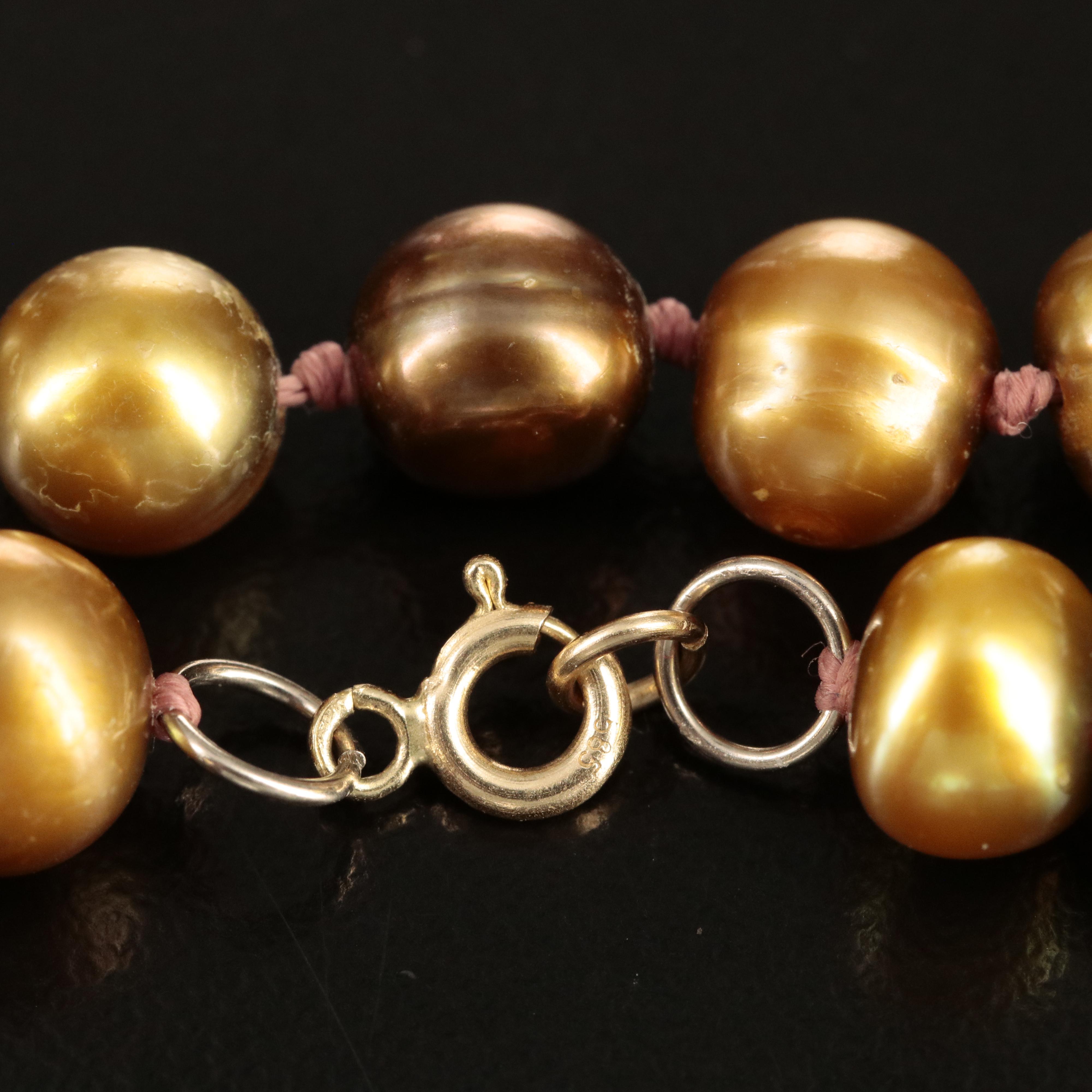 Pearl Necklace with 14K Clasp