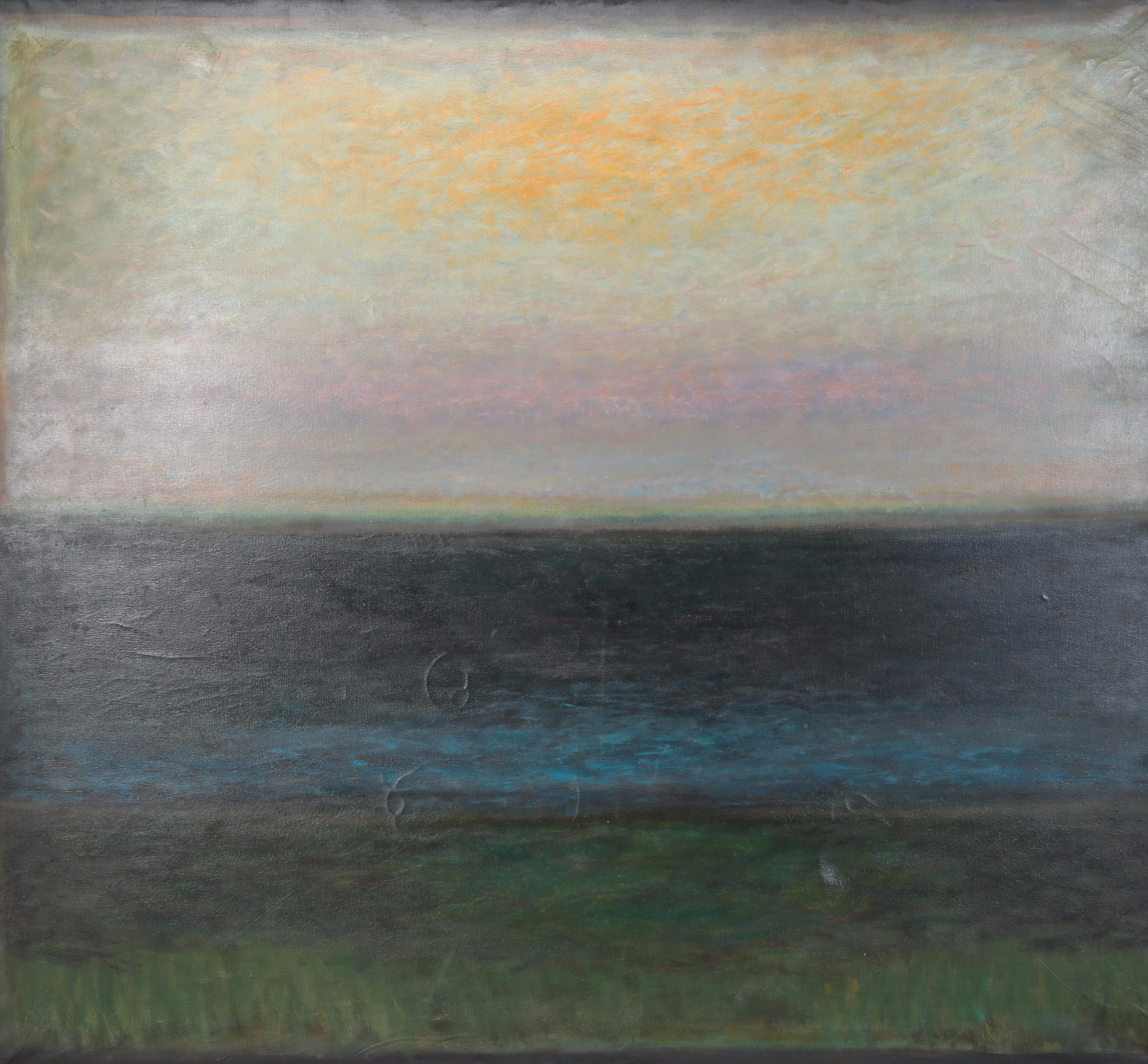 P. M. Dougherty Large-Scale Seascape Oil Painting, 1994