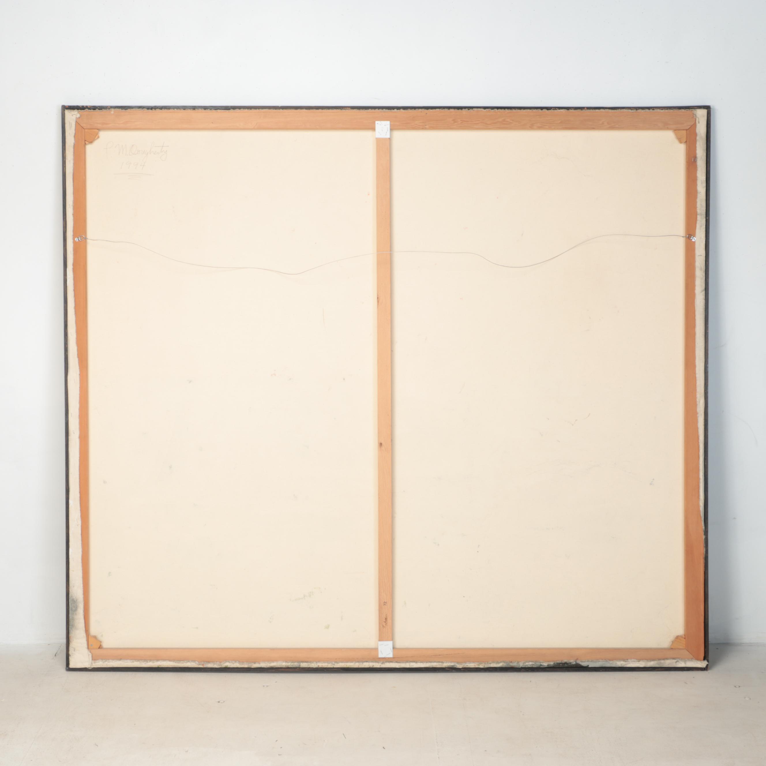 P. M. Dougherty Large-Scale Seascape Oil Painting, 1994