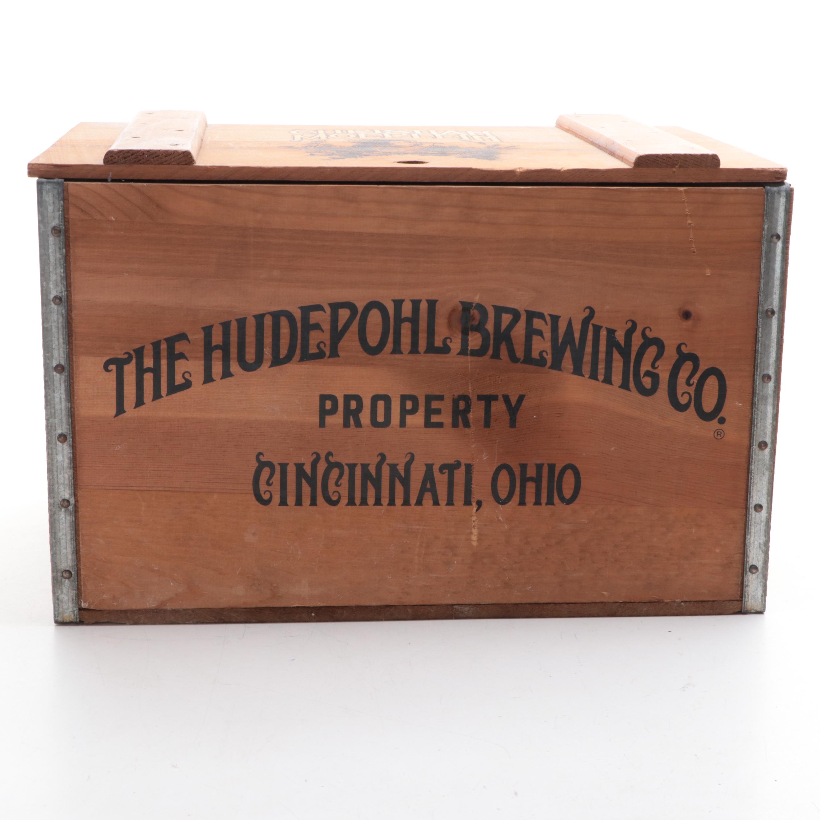 Hudepohl Brewing Co. and Christian Moerlein Advertising Beer Crate