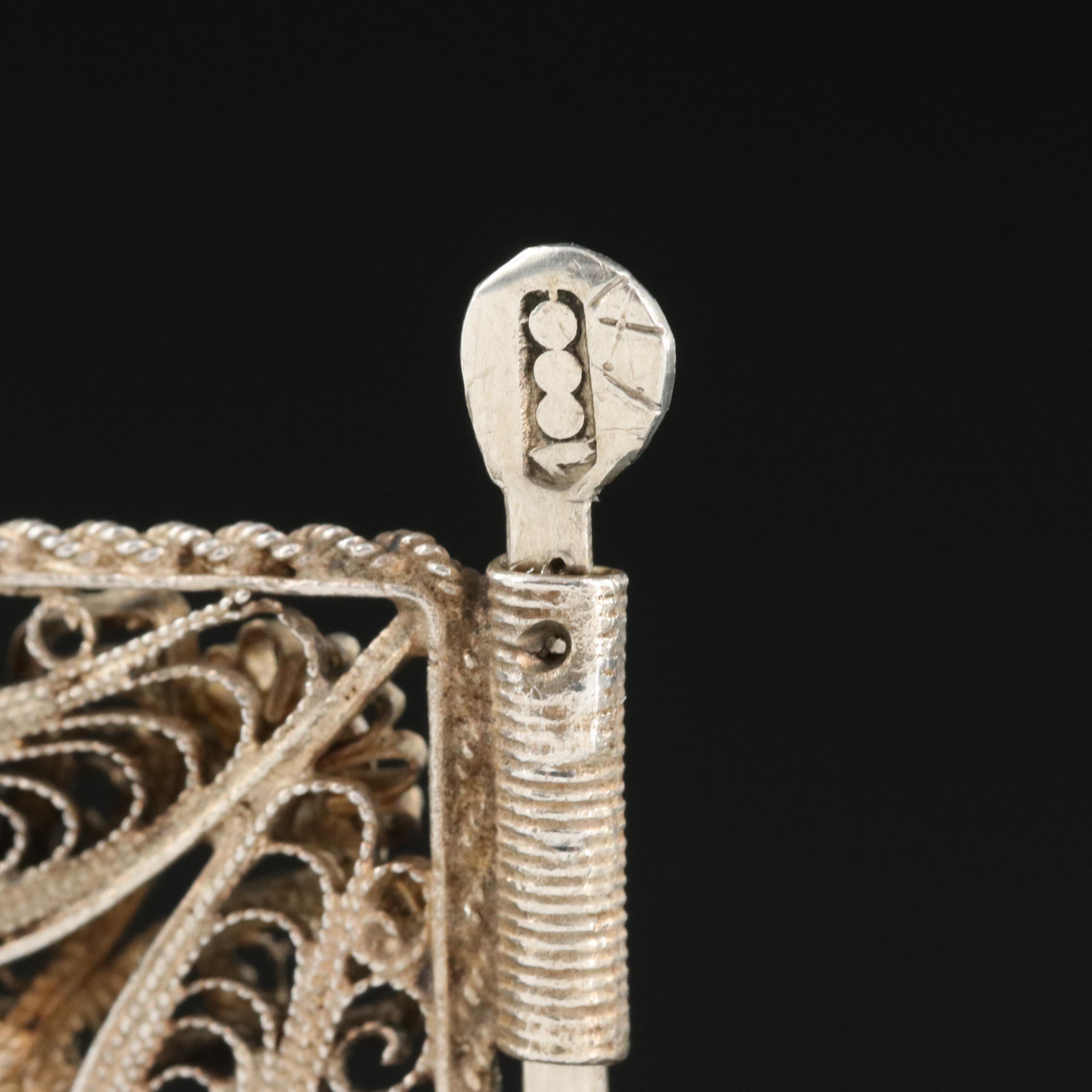 Sterling Silver Cannetille Panel Bracelet