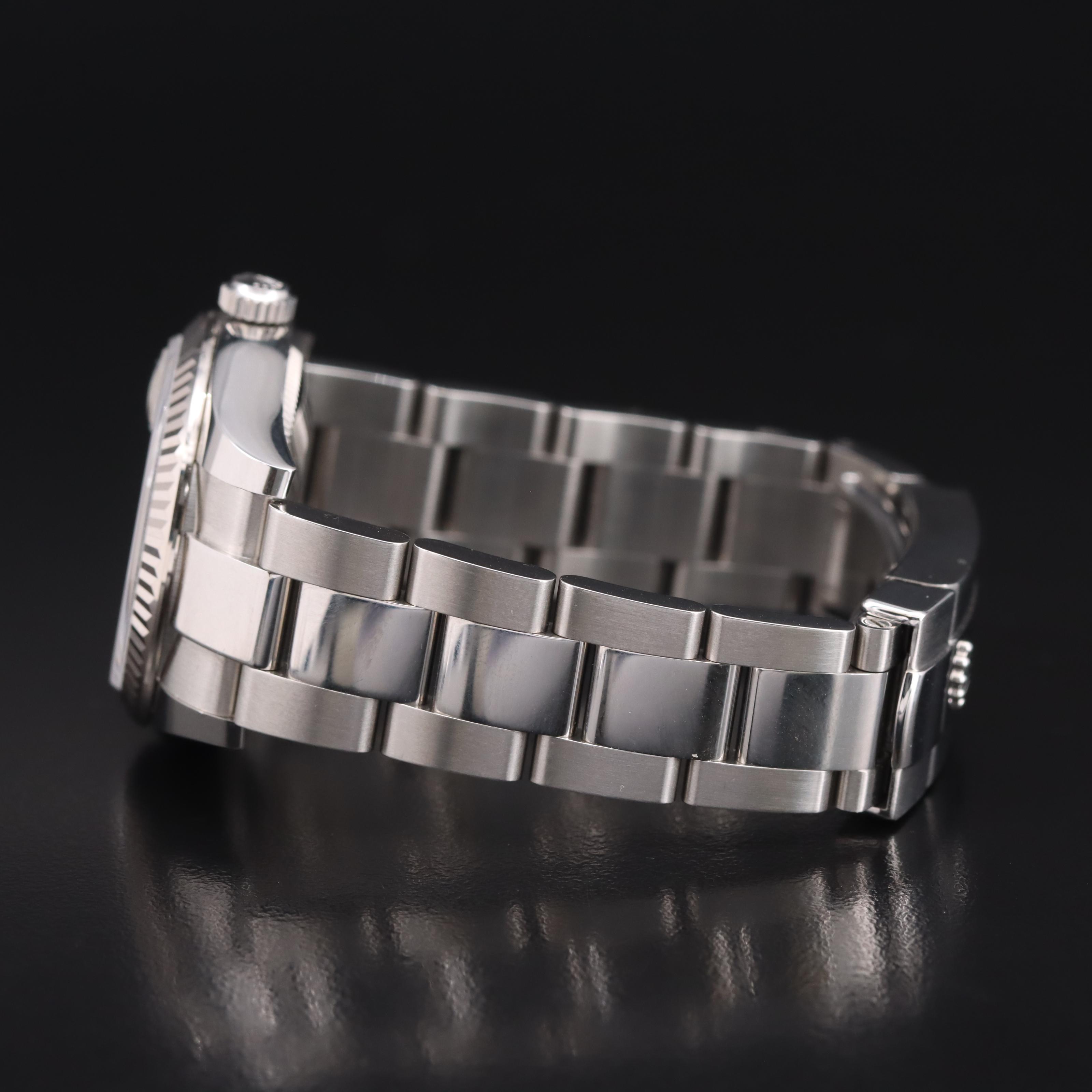 Rolex Oyster Perpetual 18K and Stainless Steel Datejust Diamond Dial Watch