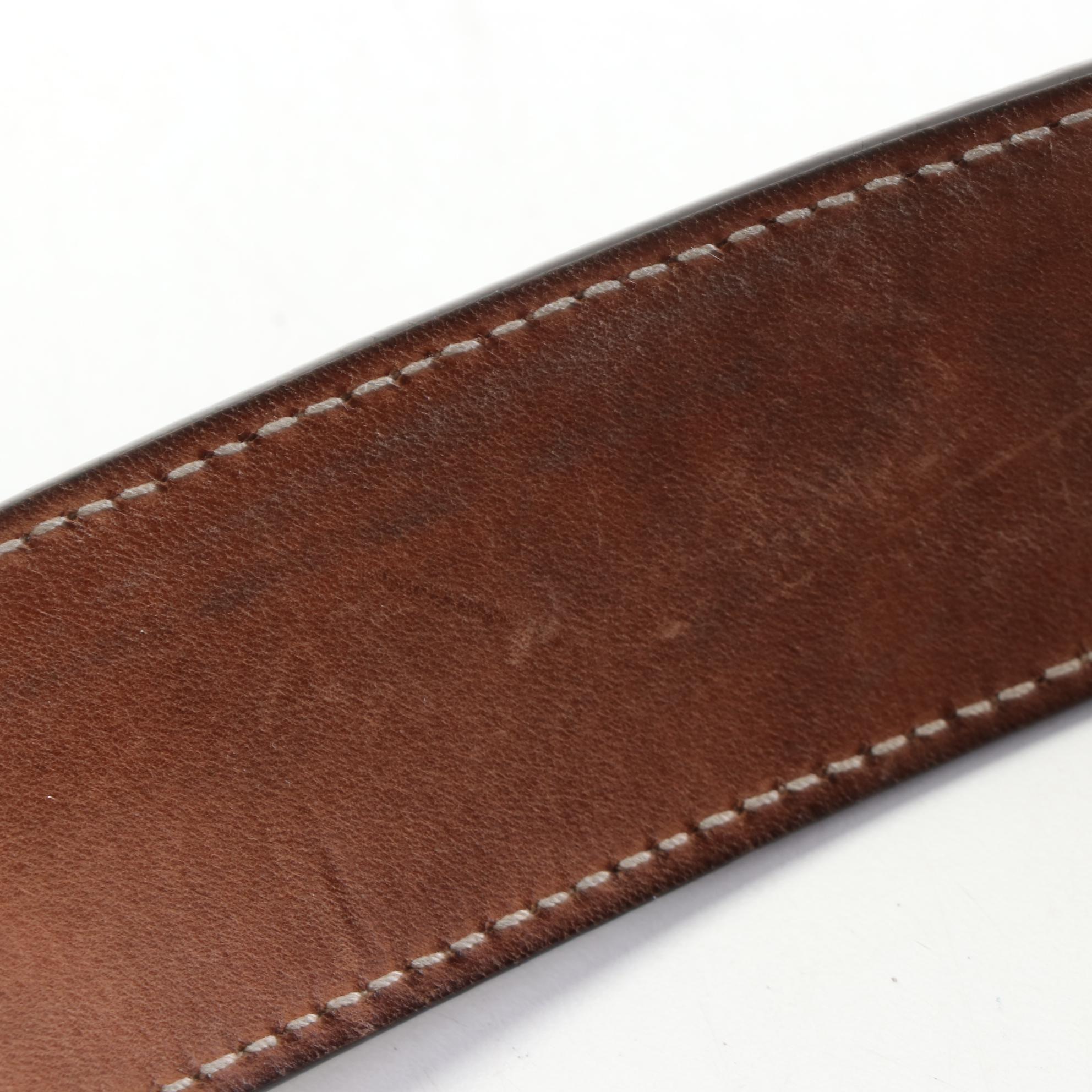 Gucci GG Supreme Canvas and Leather Belt