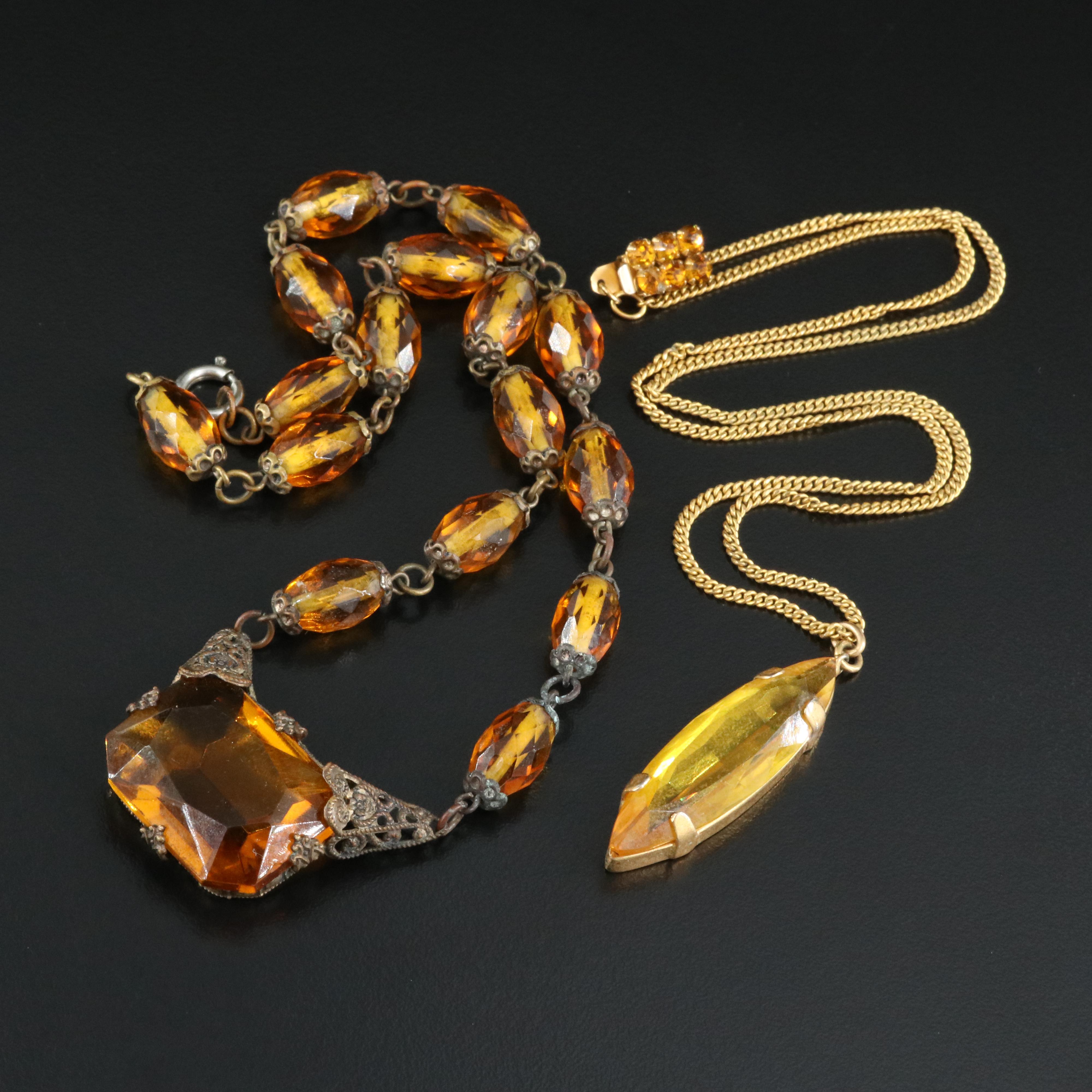 Necklaces Including Rhinestone and Glass