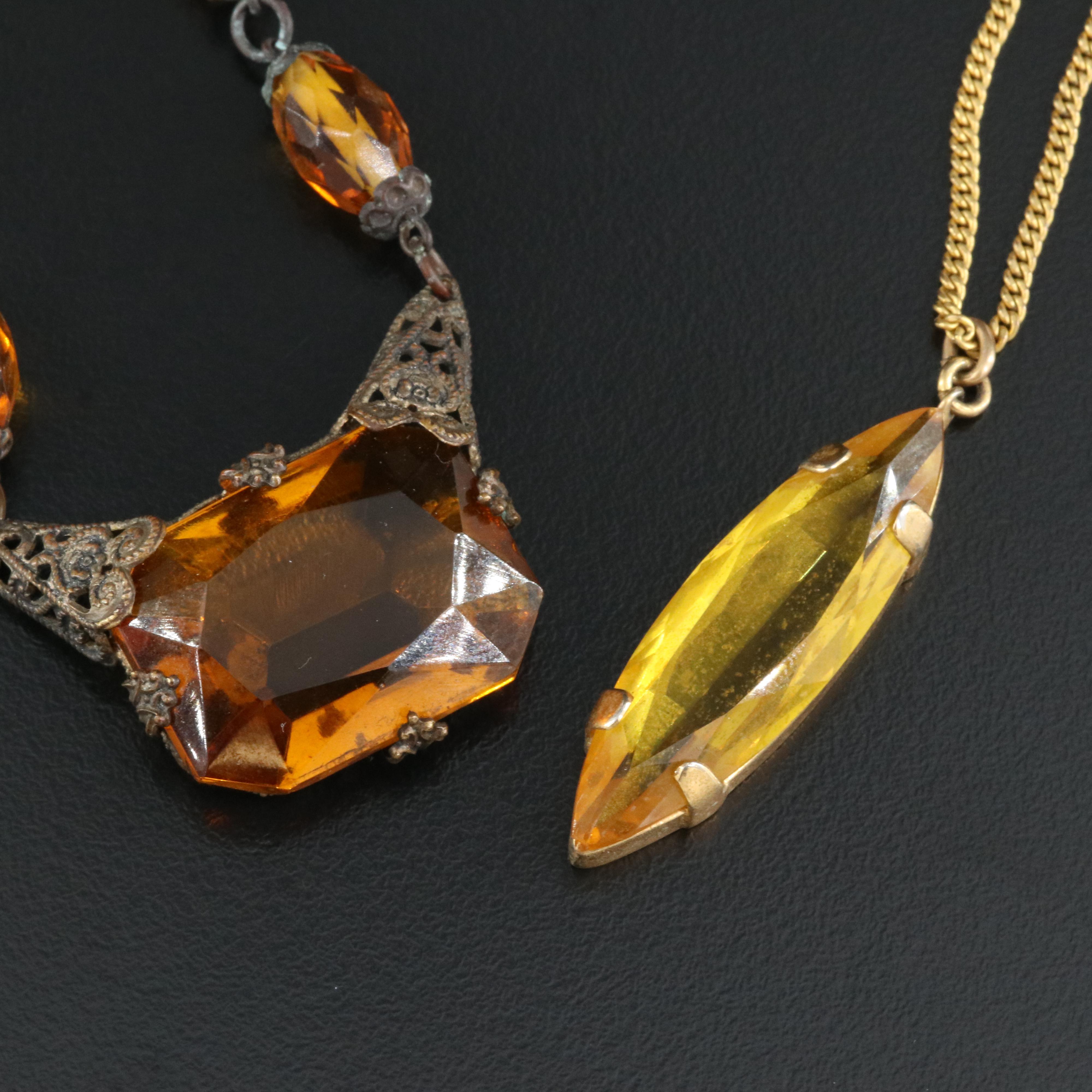 Necklaces Including Rhinestone and Glass