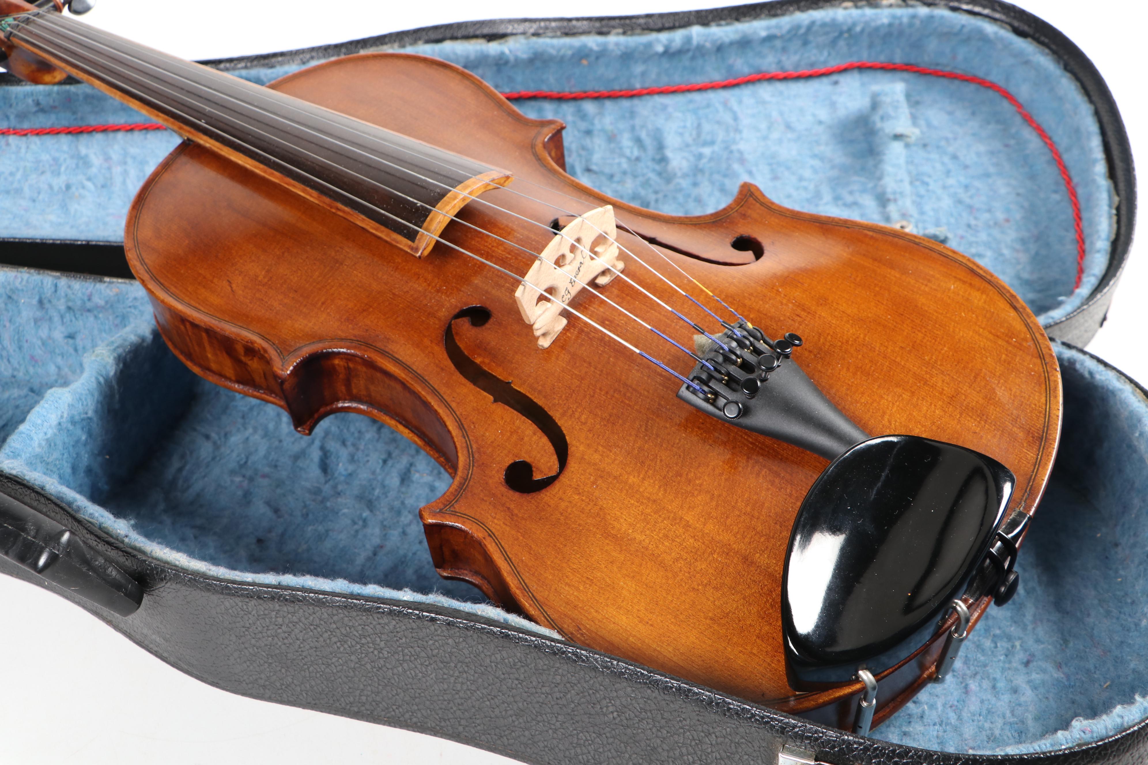 Neuner & Hornsteiner Mittenwald German Viola with Case, Late 19th Century