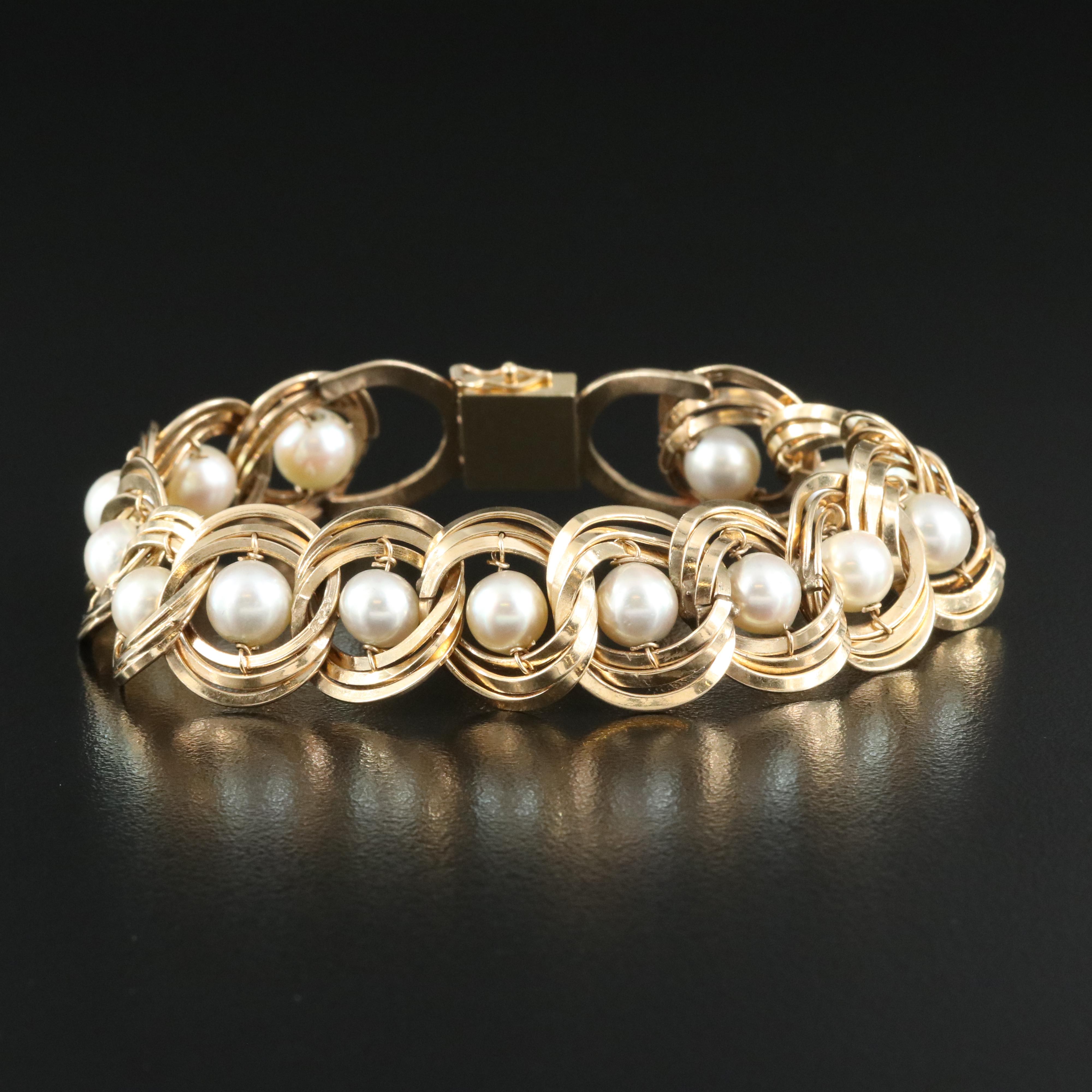 14K Pearl Bracelet