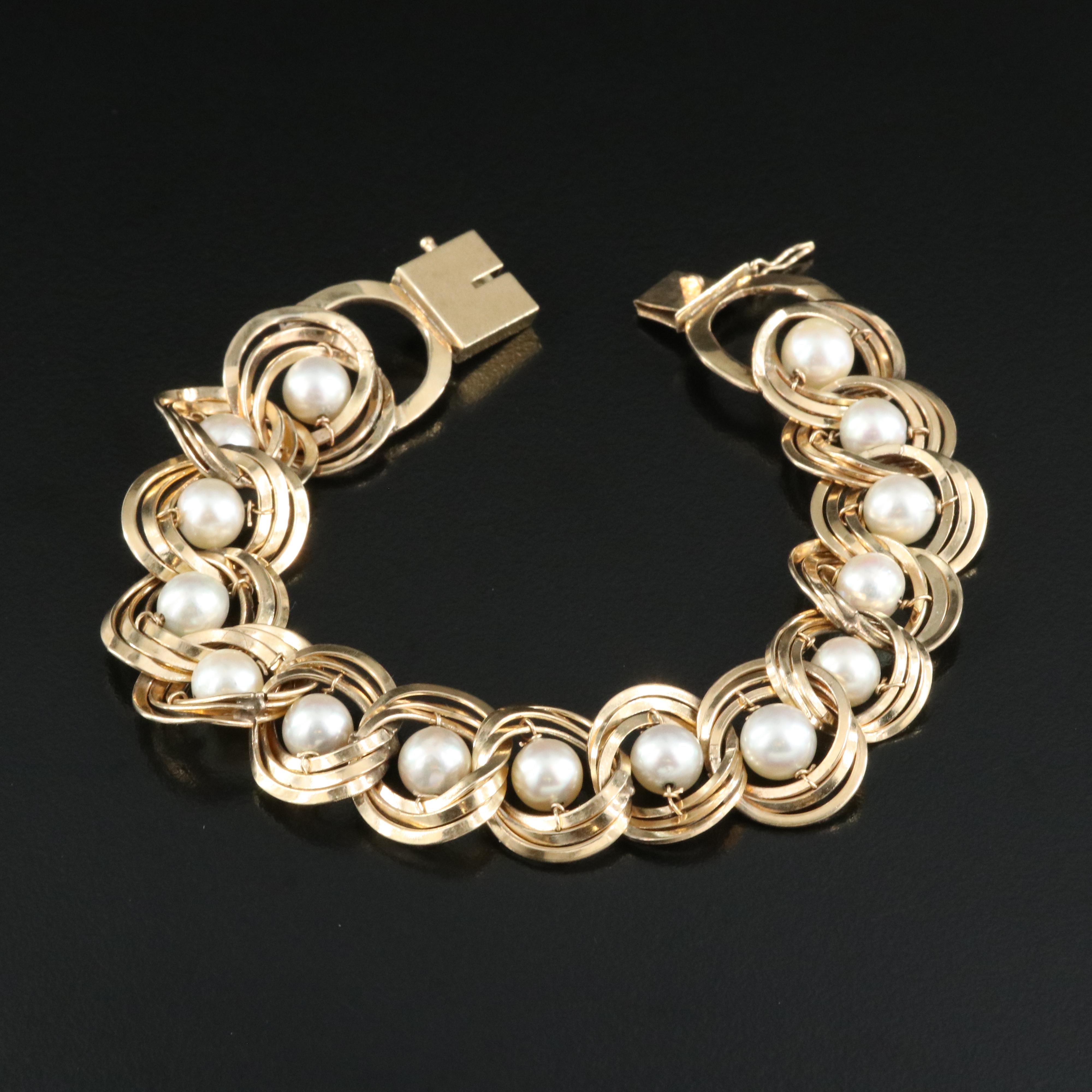 14K Pearl Bracelet