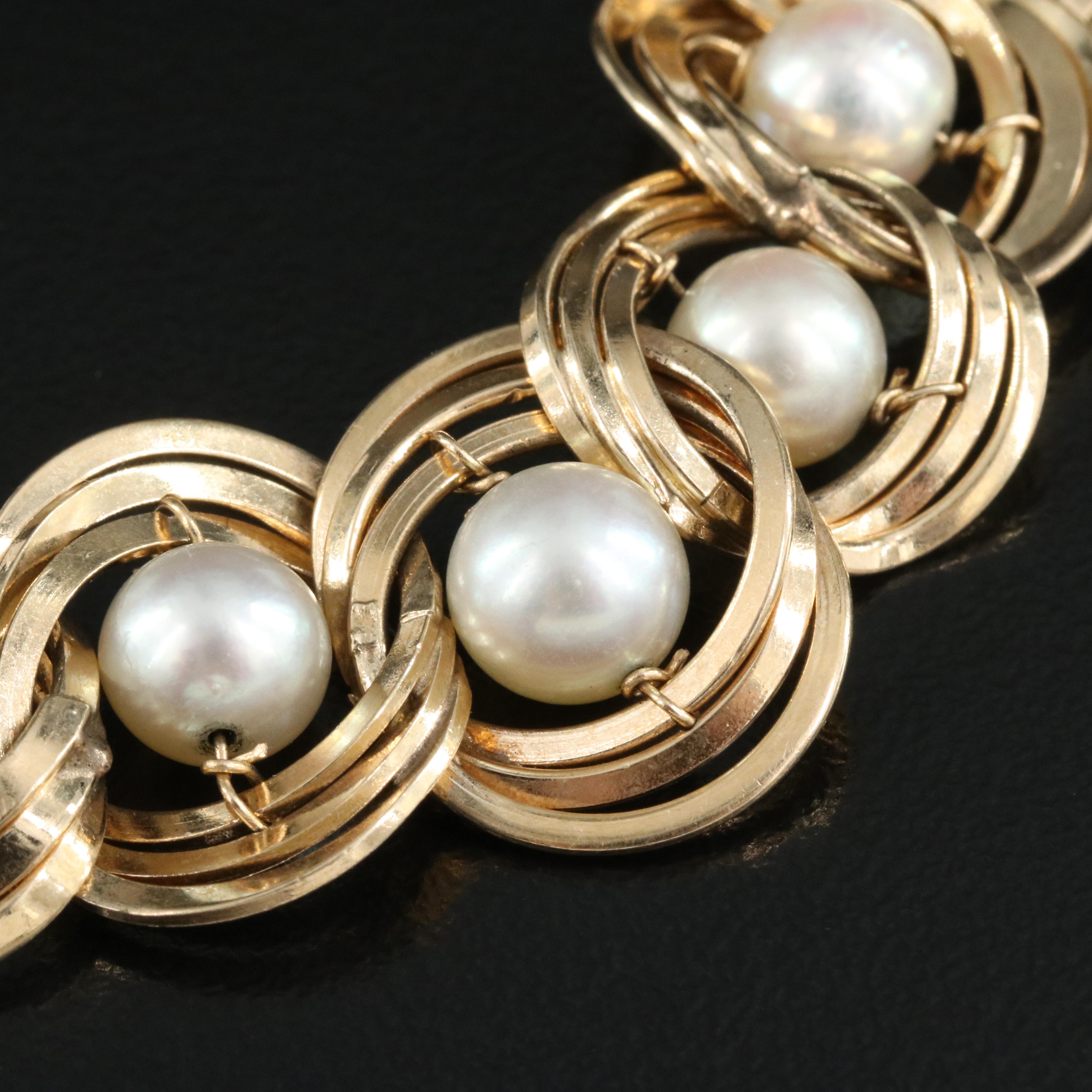 14K Pearl Bracelet