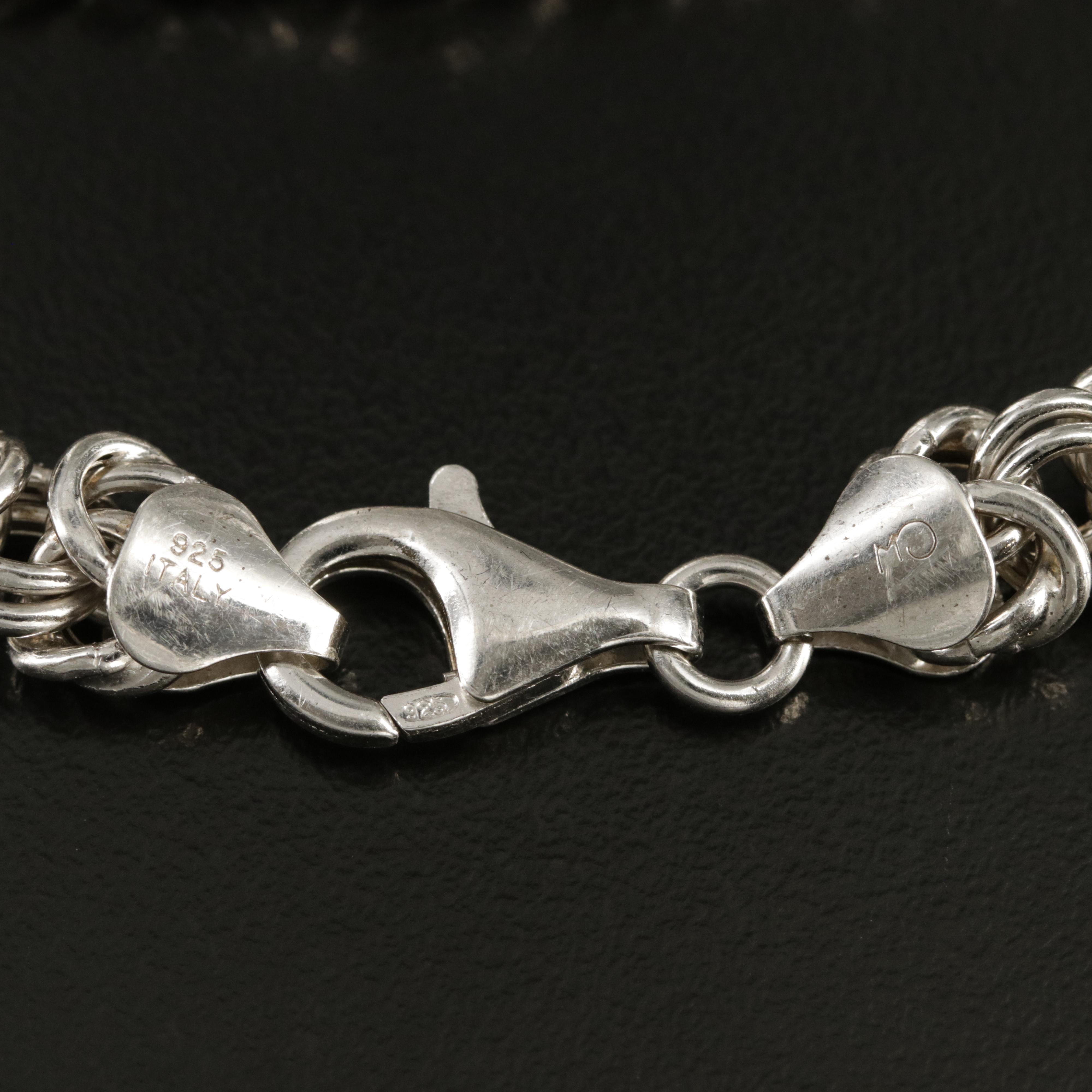 Italian Sterling Silver Byzantine Bracelet