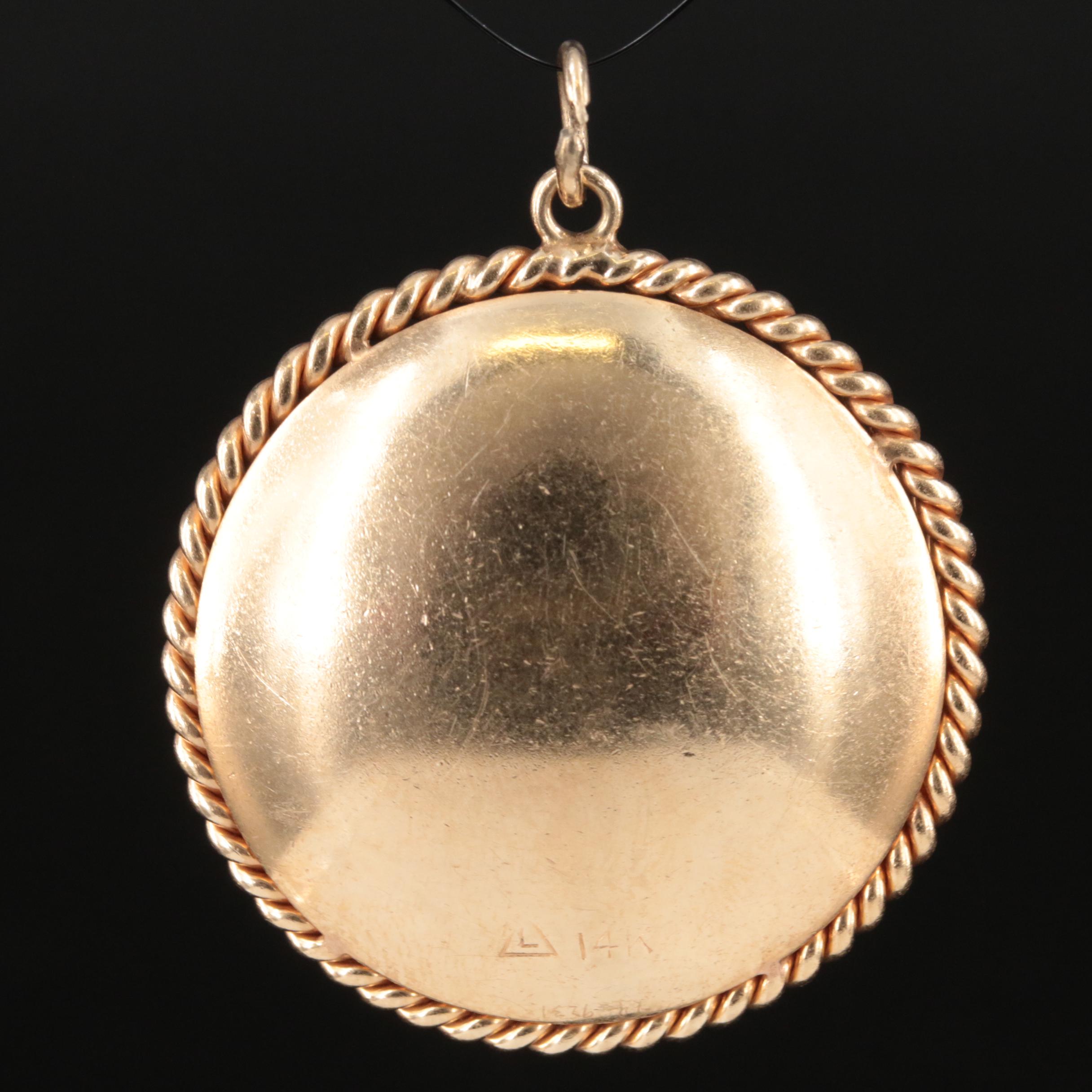 Vintage 14K Cincinnati Cityscape Charm Pendant