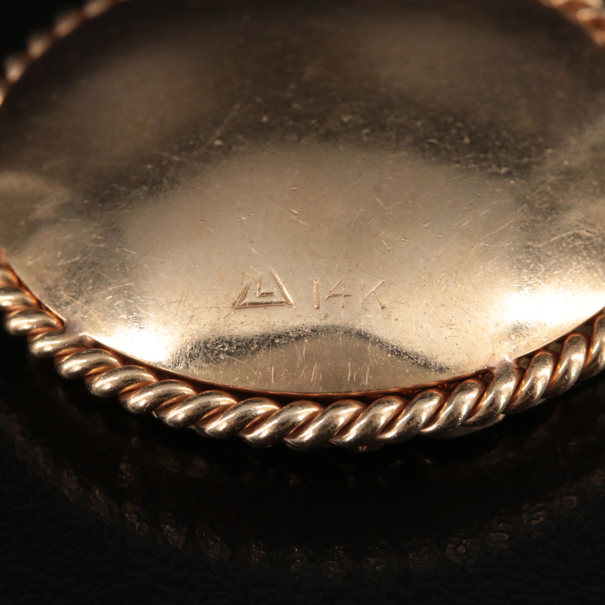 Vintage 14K Cincinnati Cityscape Charm Pendant