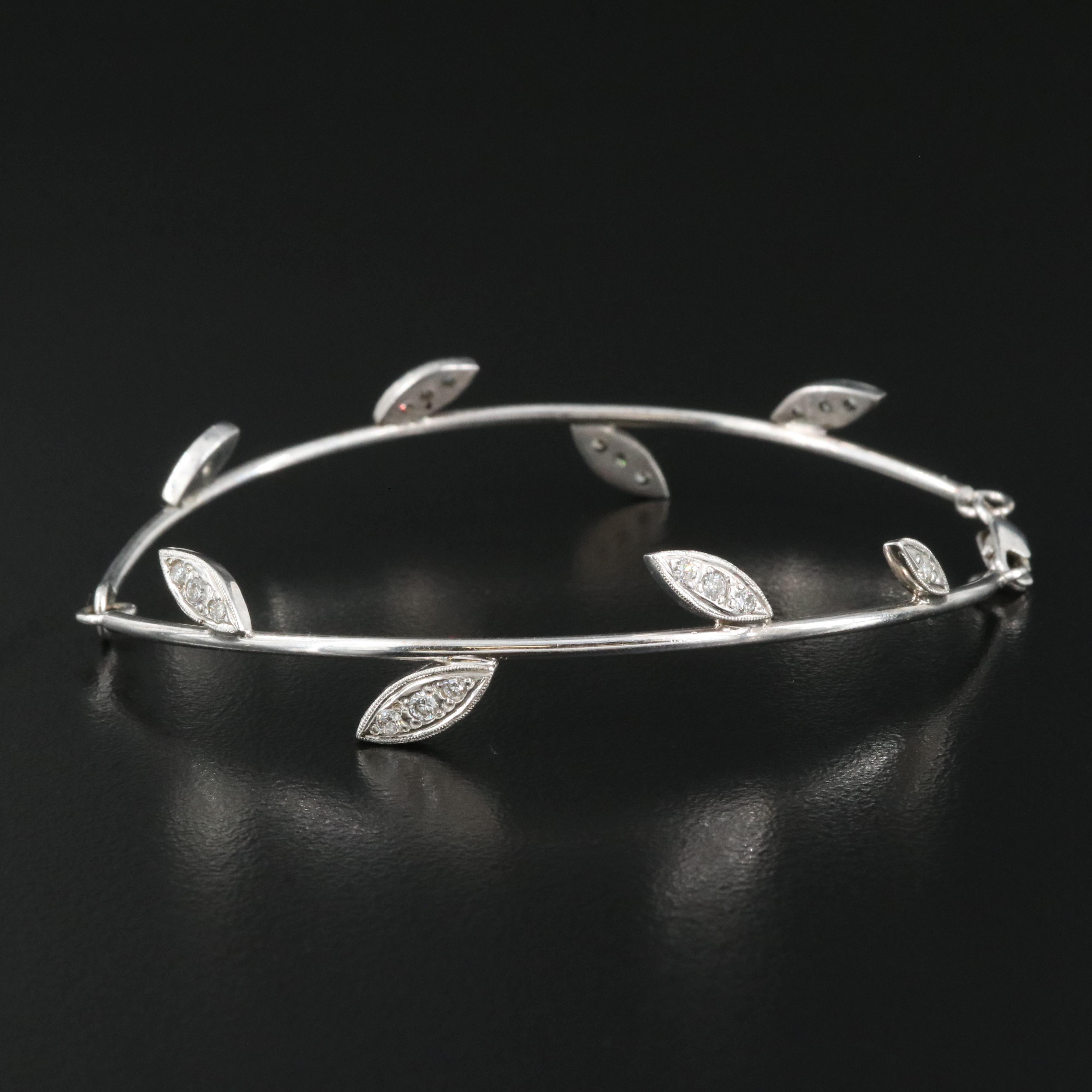 14K 0.51 CTW Diamond Foliate Bracelet