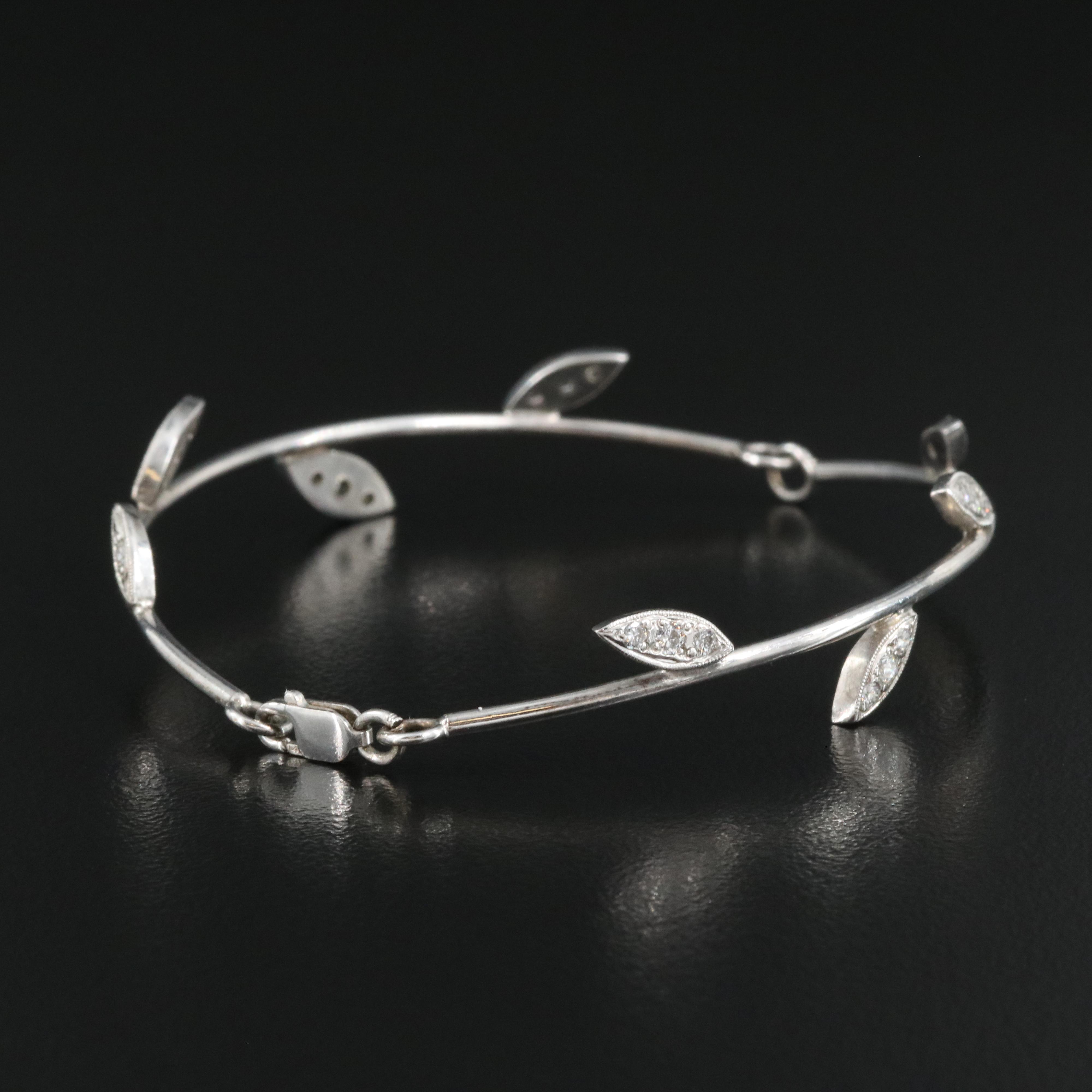 14K 0.51 CTW Diamond Foliate Bracelet