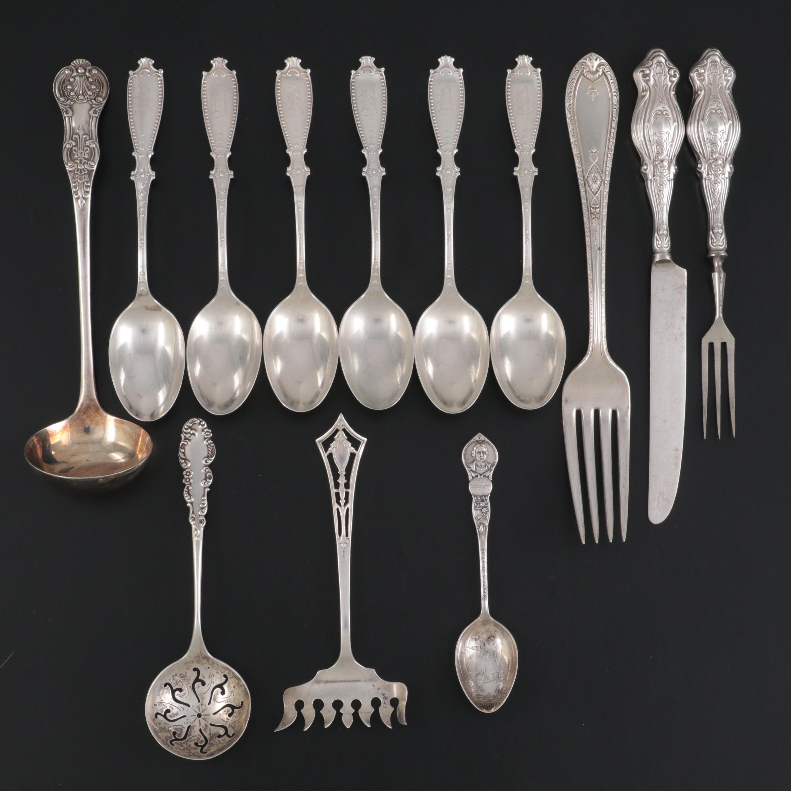 Gorham "Bedford" Sterling Silver Teaspoons with Other Sterling Flatware