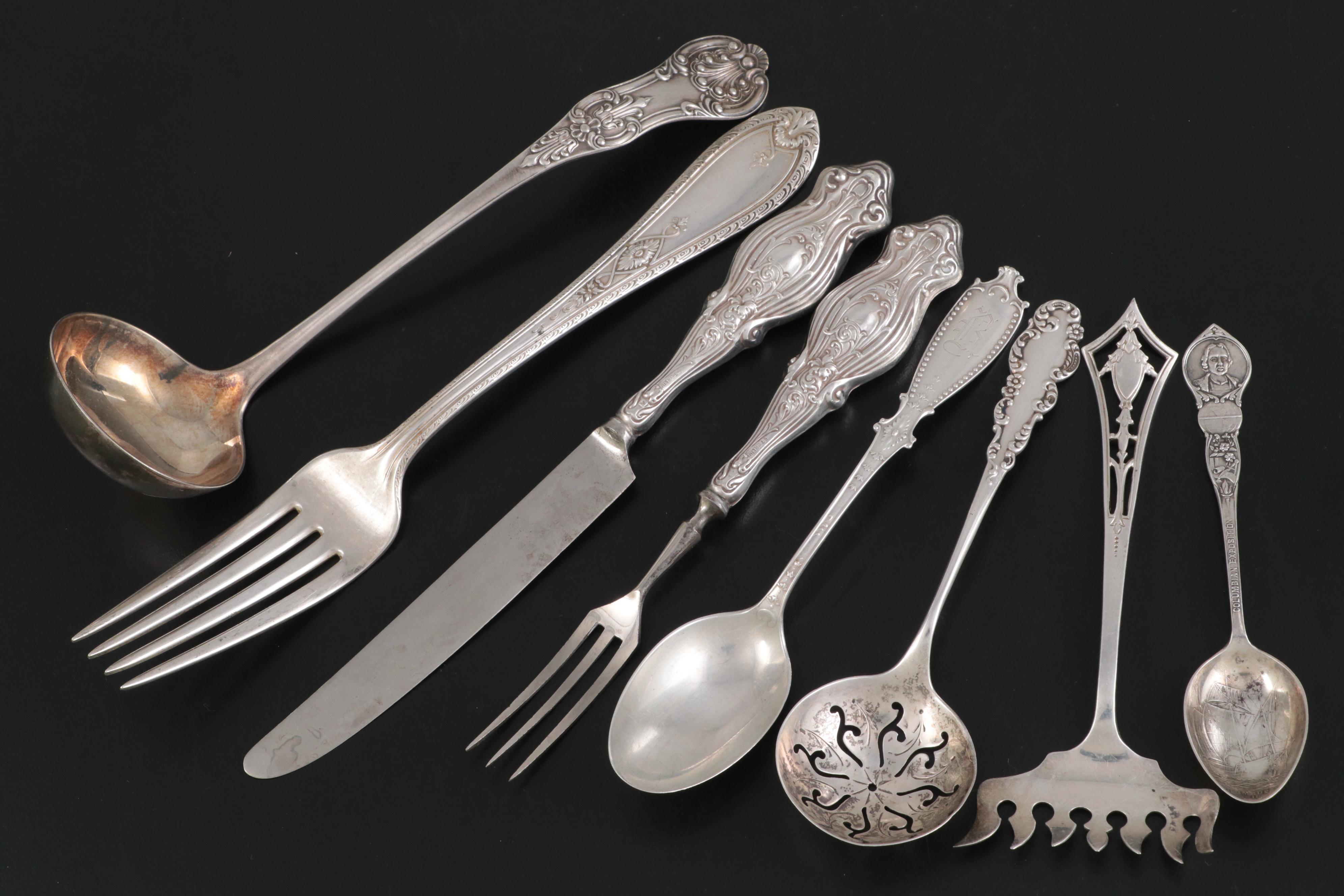 Gorham "Bedford" Sterling Silver Teaspoons with Other Sterling Flatware