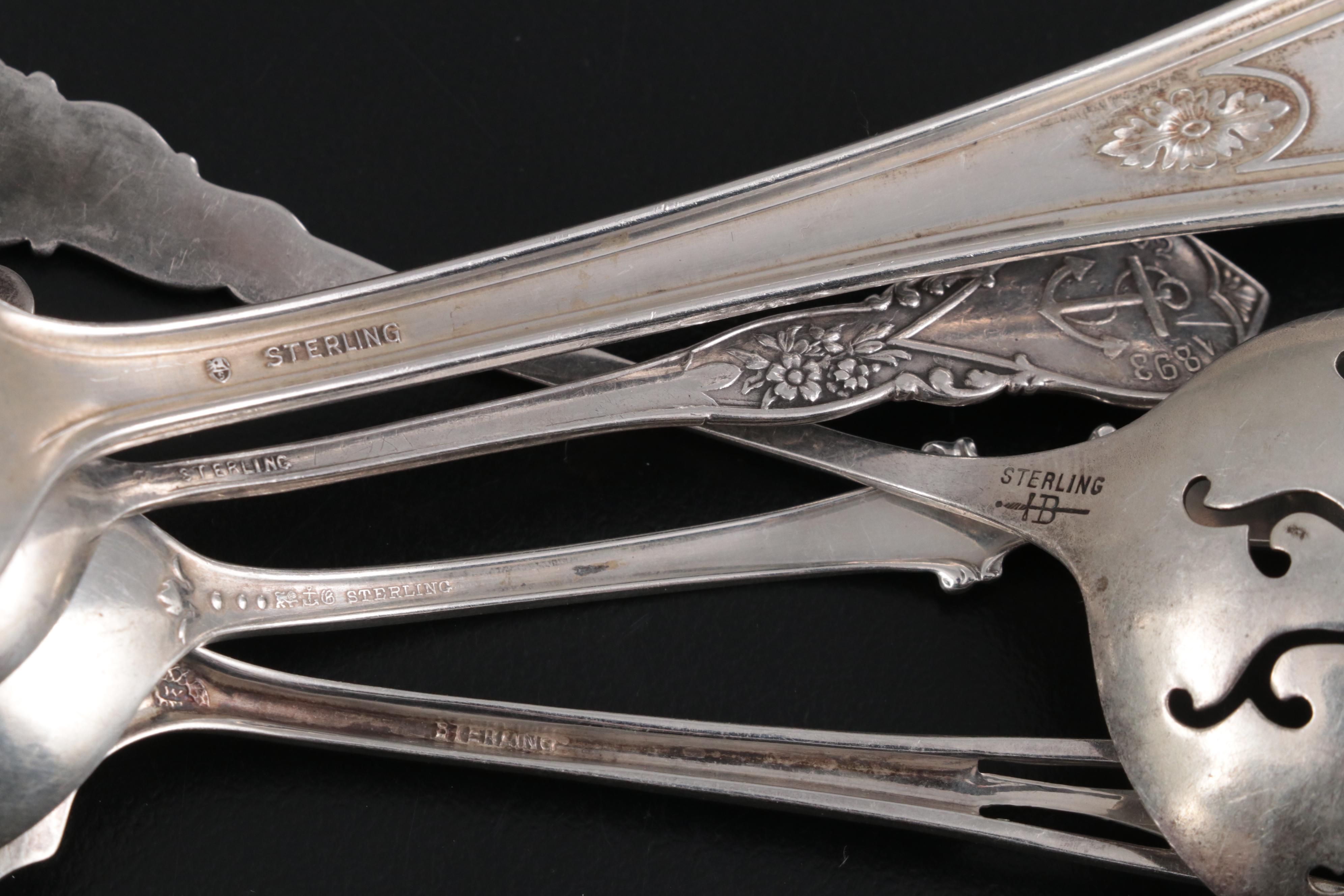 Gorham "Bedford" Sterling Silver Teaspoons with Other Sterling Flatware
