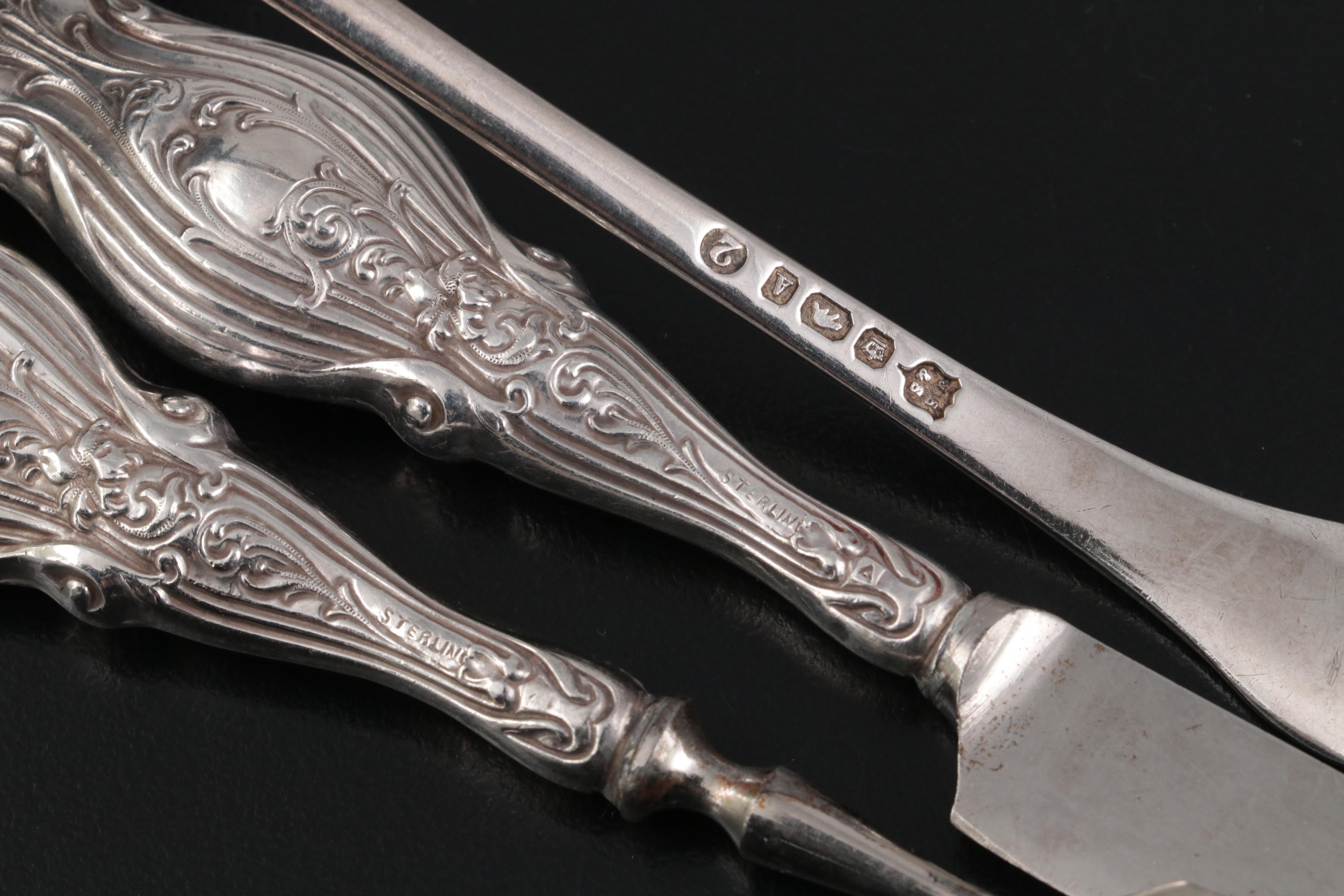 Gorham "Bedford" Sterling Silver Teaspoons with Other Sterling Flatware