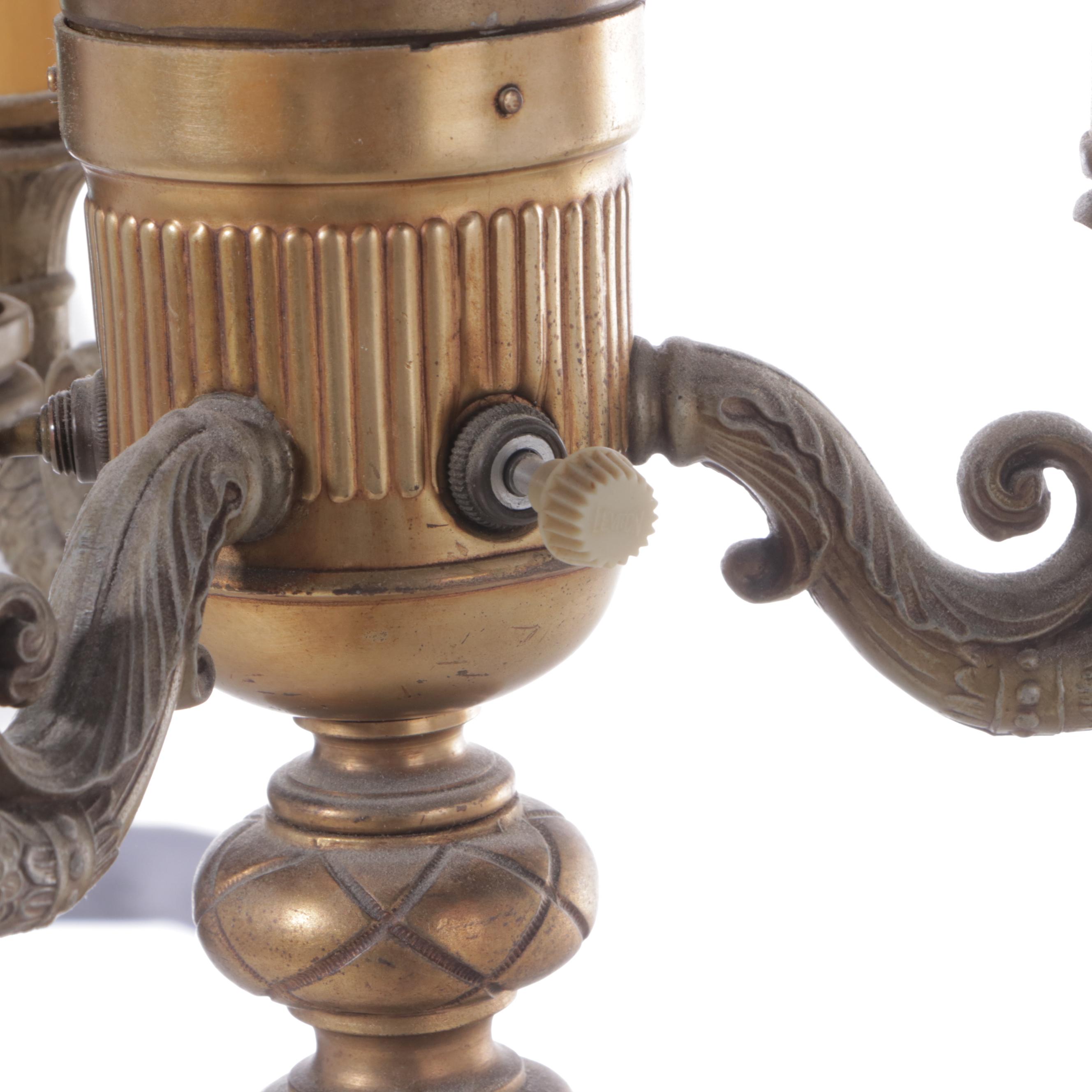 Late Victorian Gilt Metal and Banded Calcite Mughal Torchiere Floor Lamp