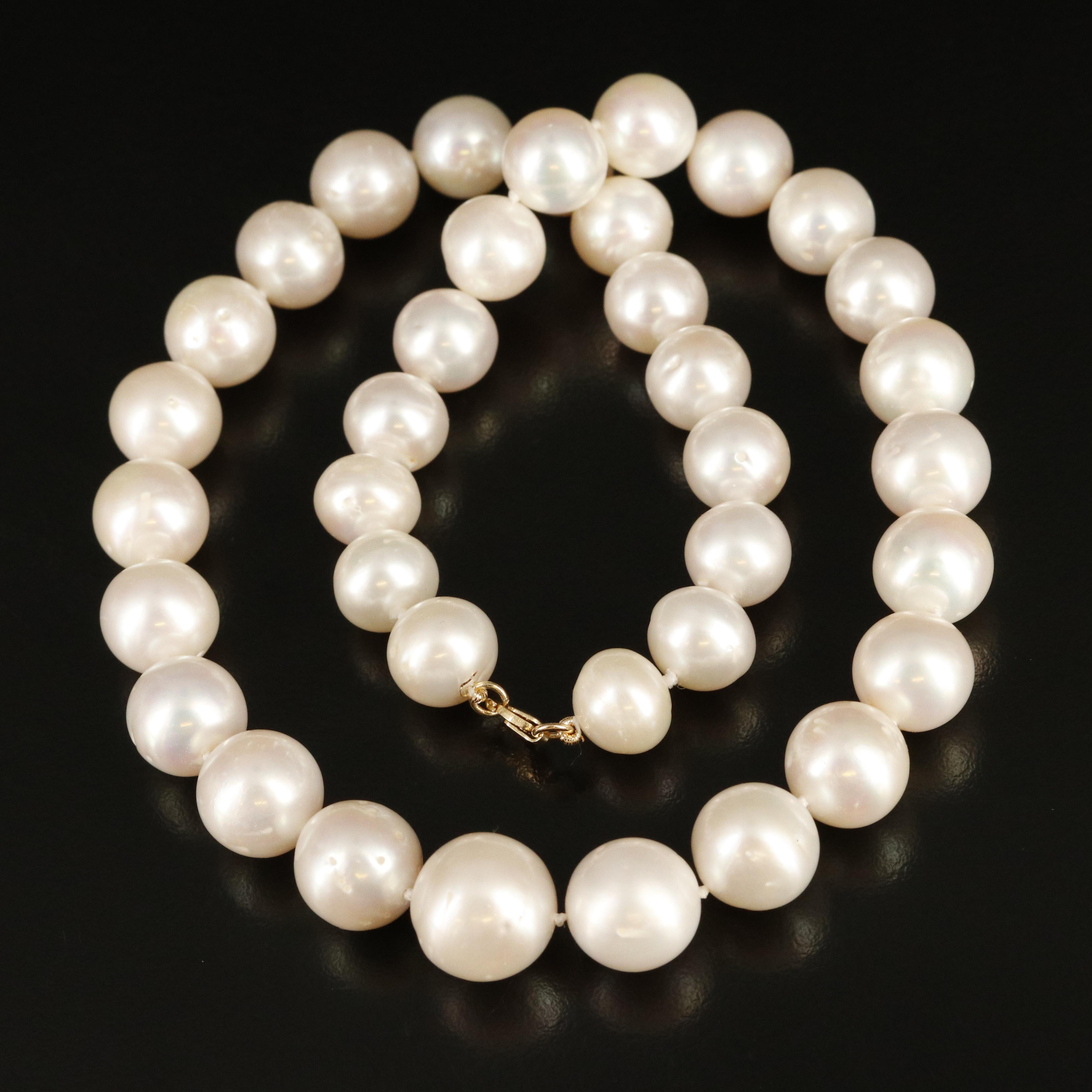 Pearl Necklace with 14K Clasp