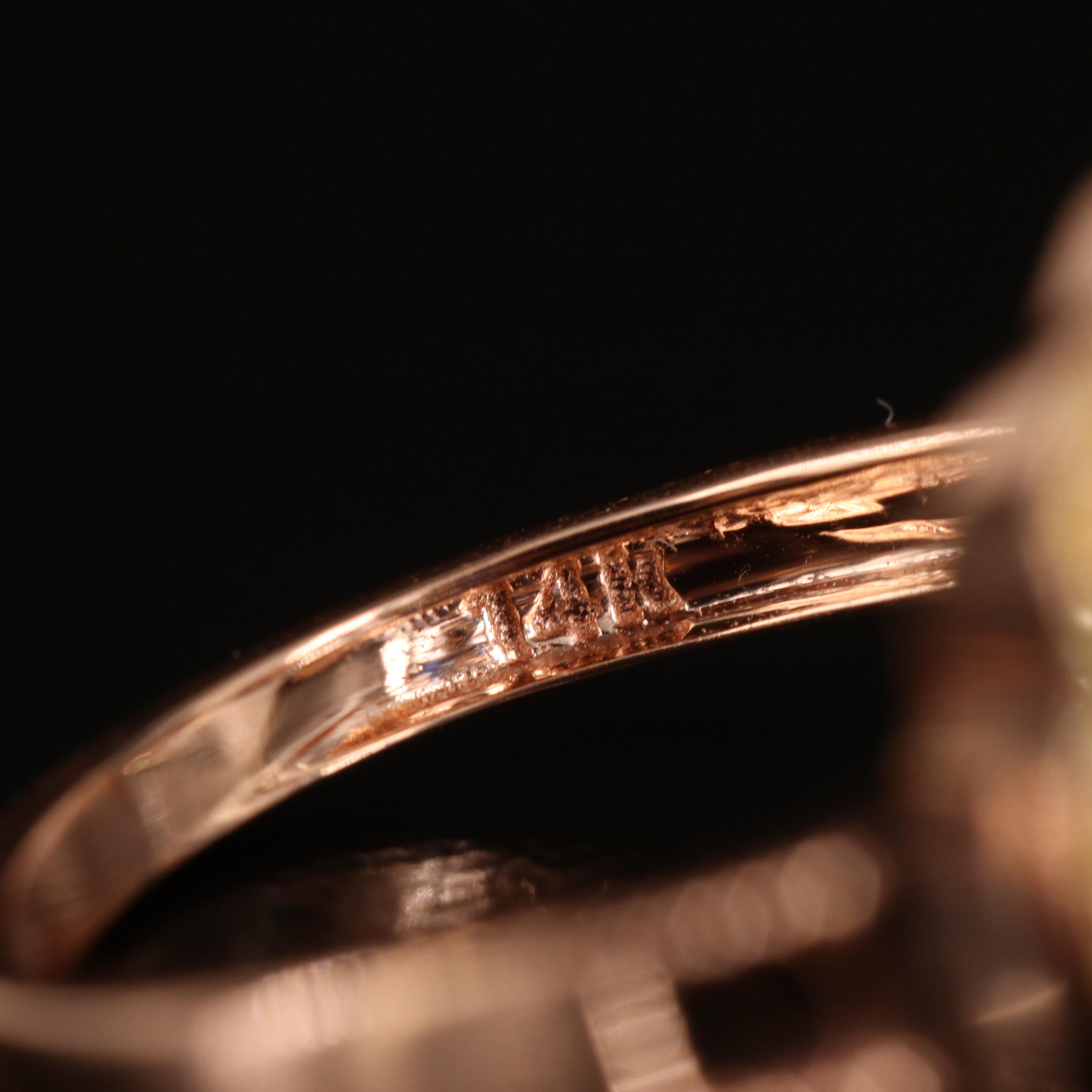 14K Rose Gold Sapphire and Diamond Flower Ring