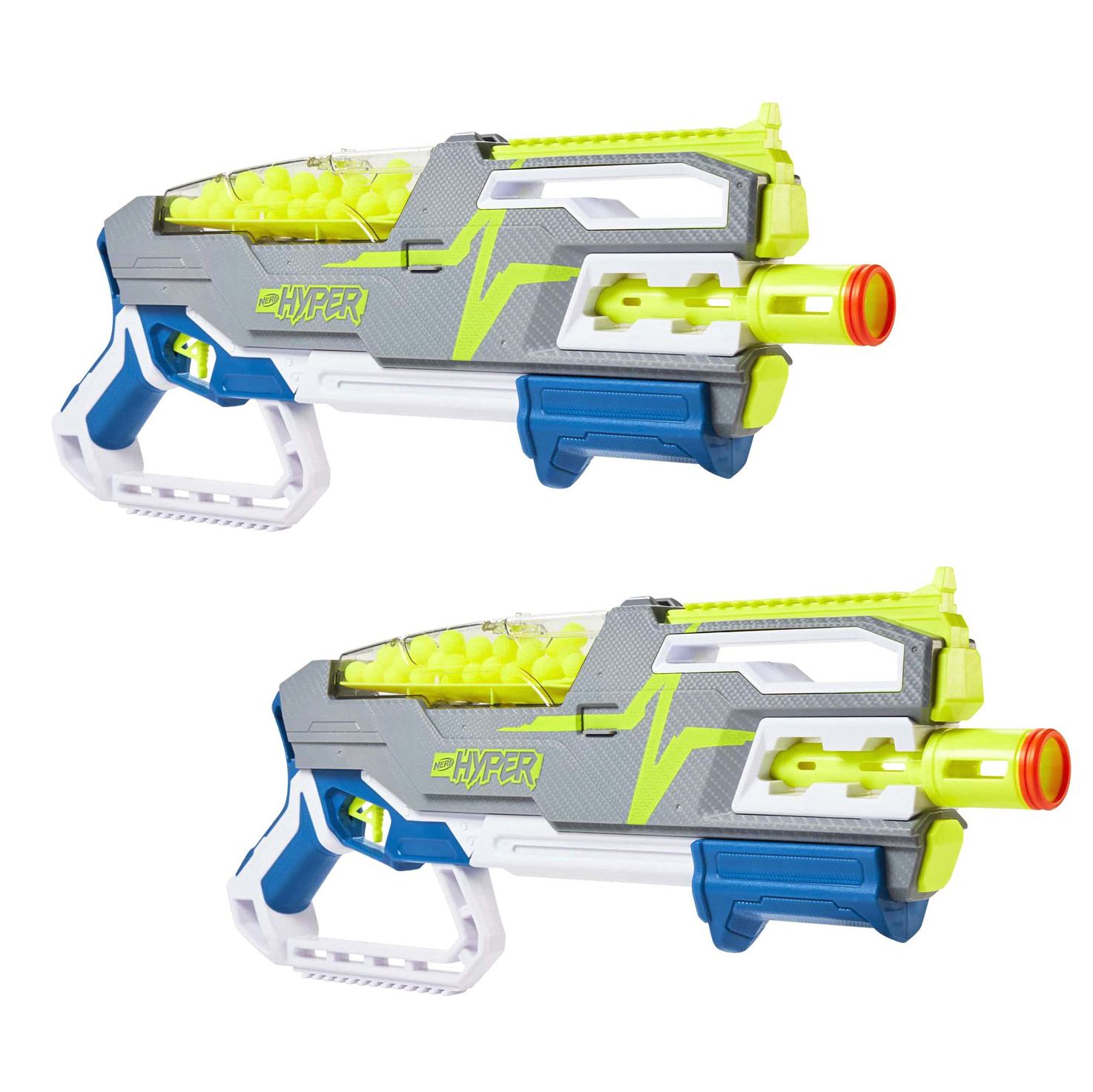 Pair of NERF Hyper Siege-50 Blasters
