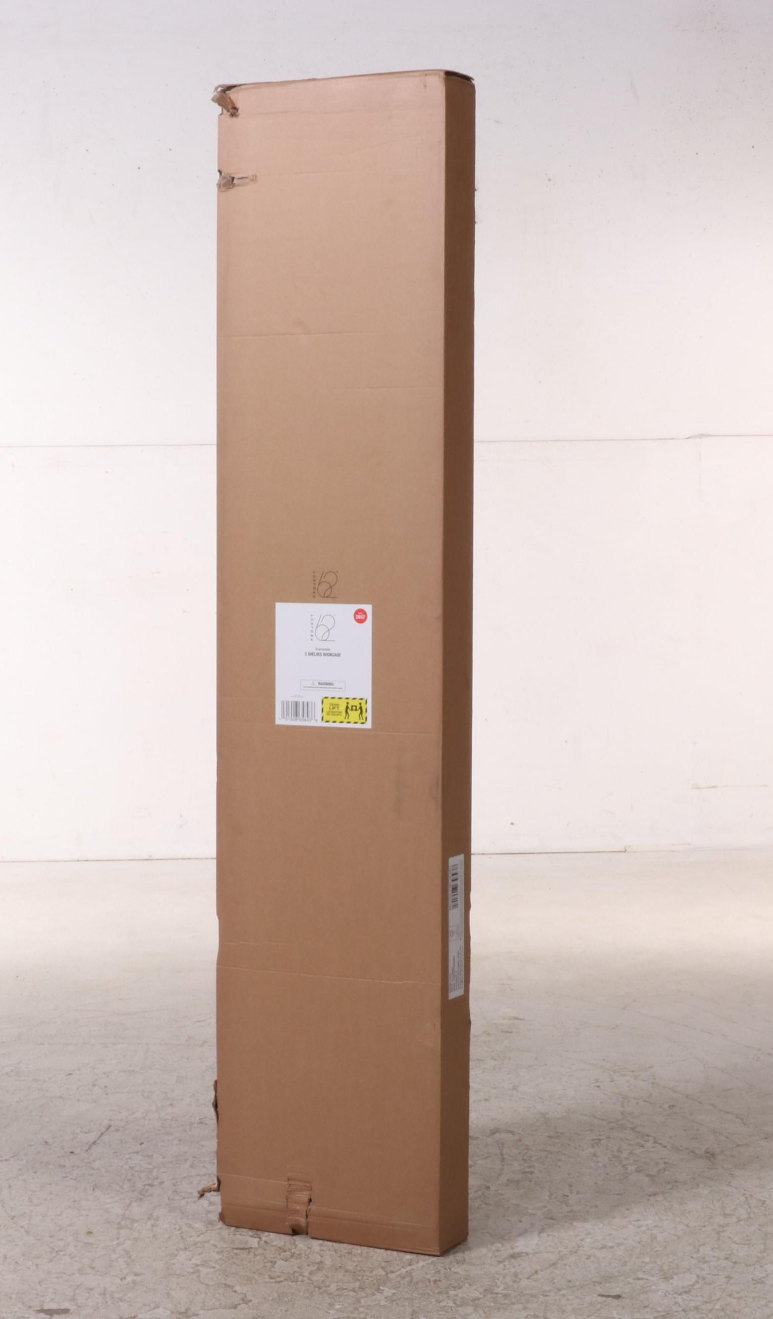 Project 62 Brannandale Five-Shelf Walnut Finish Bookcase