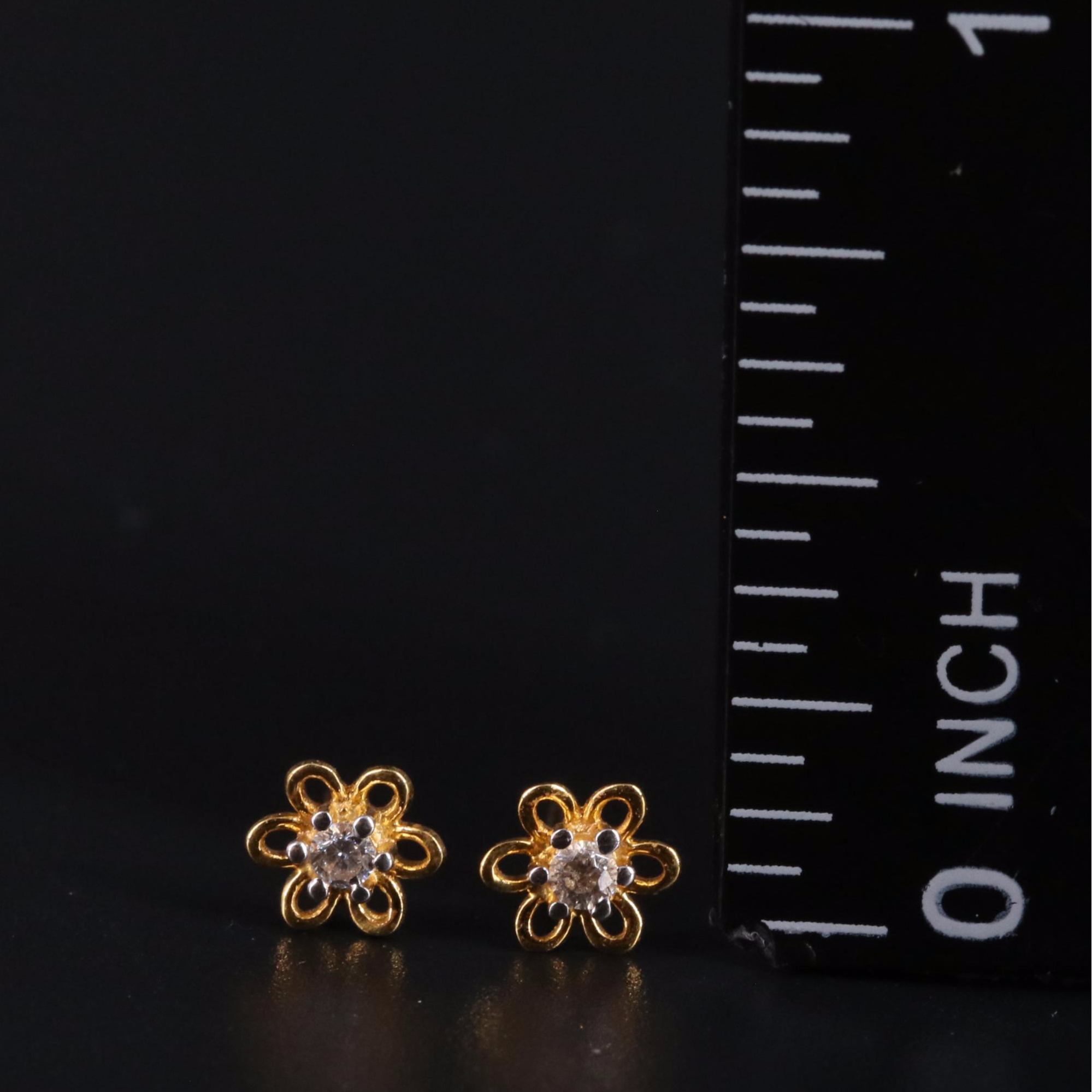 10K Cubic Zirconia Gold Earrings