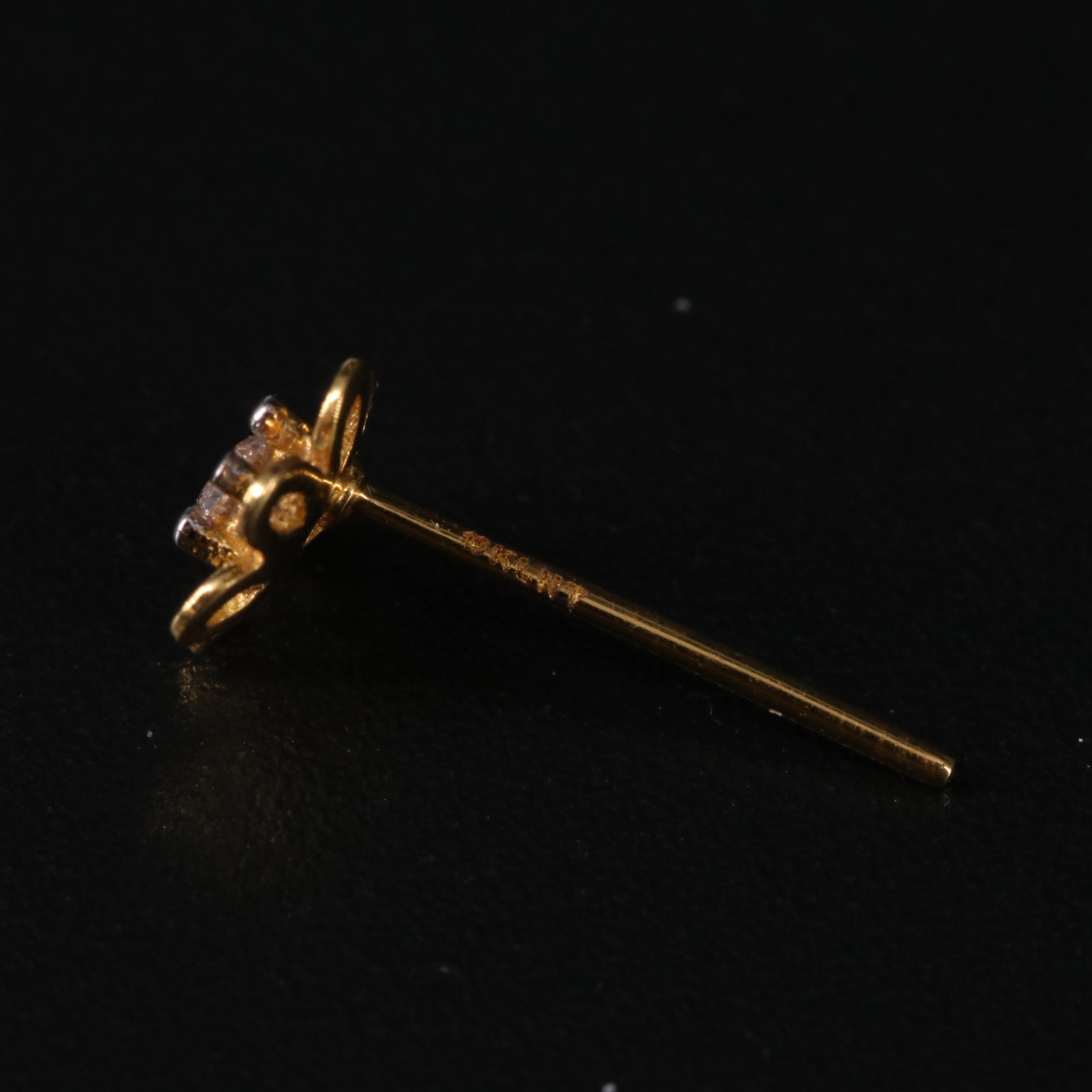 10K Cubic Zirconia Gold Earrings