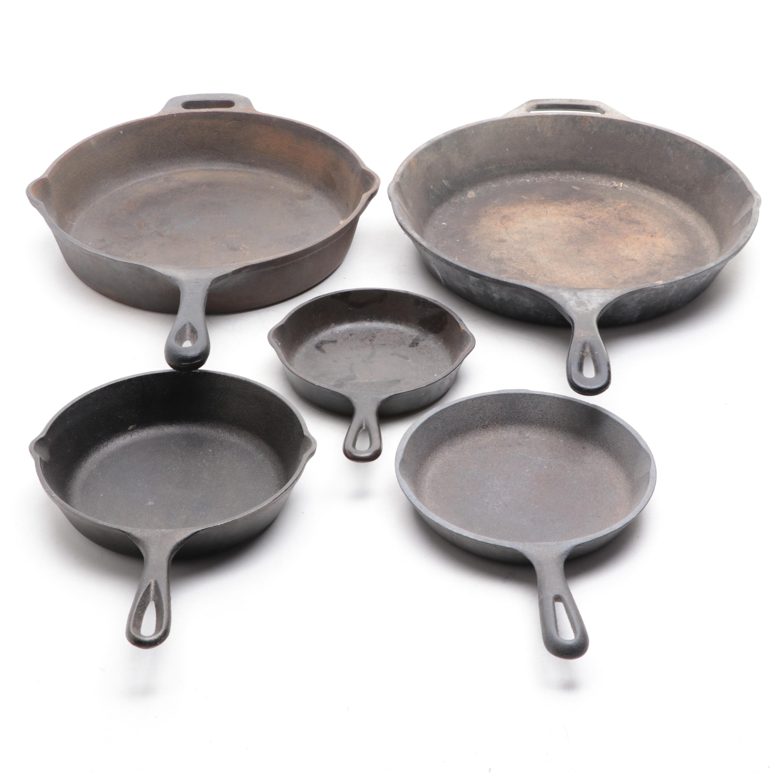Lodge, Wagner, and Emeril Cast Iron Skillets