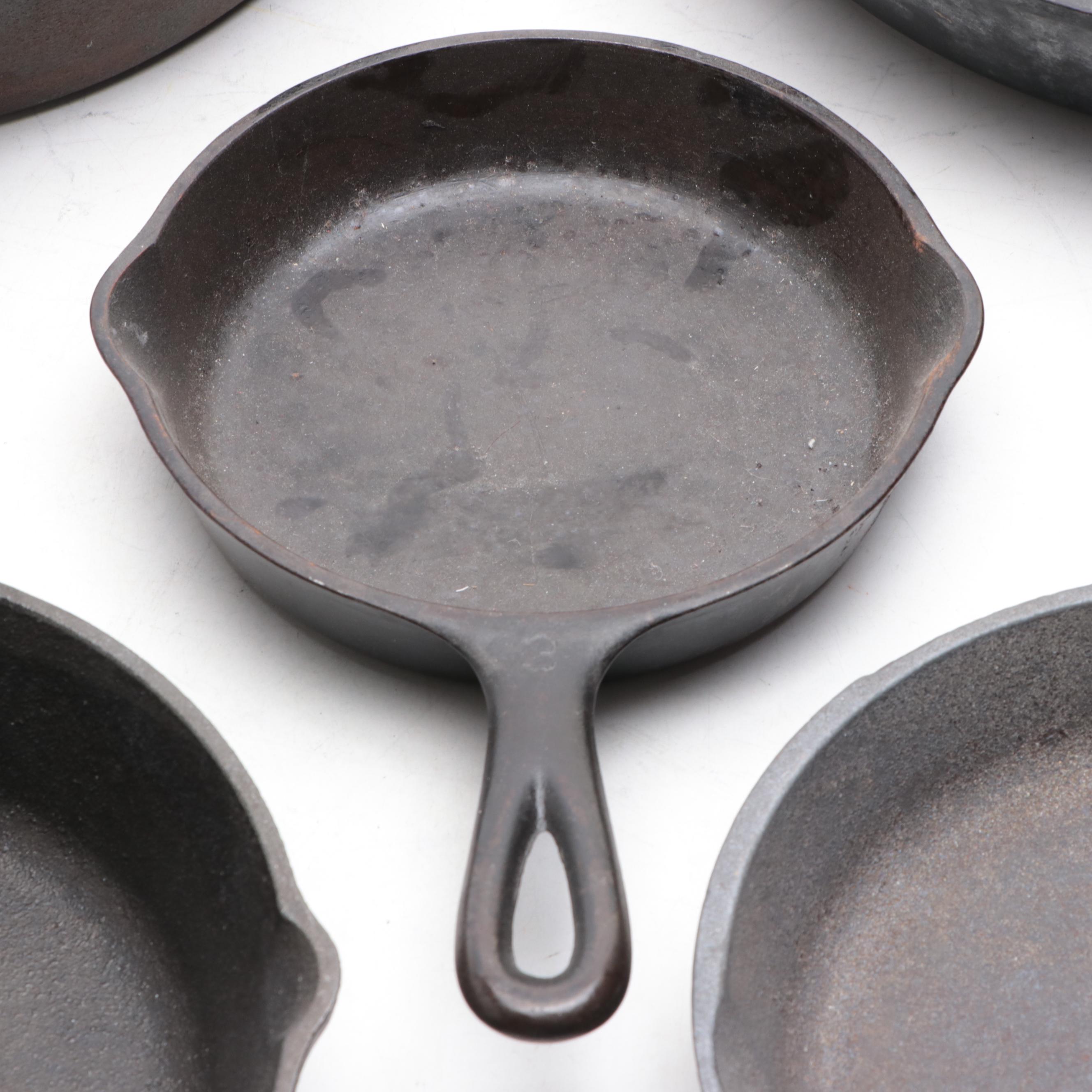 Lodge, Wagner, and Emeril Cast Iron Skillets