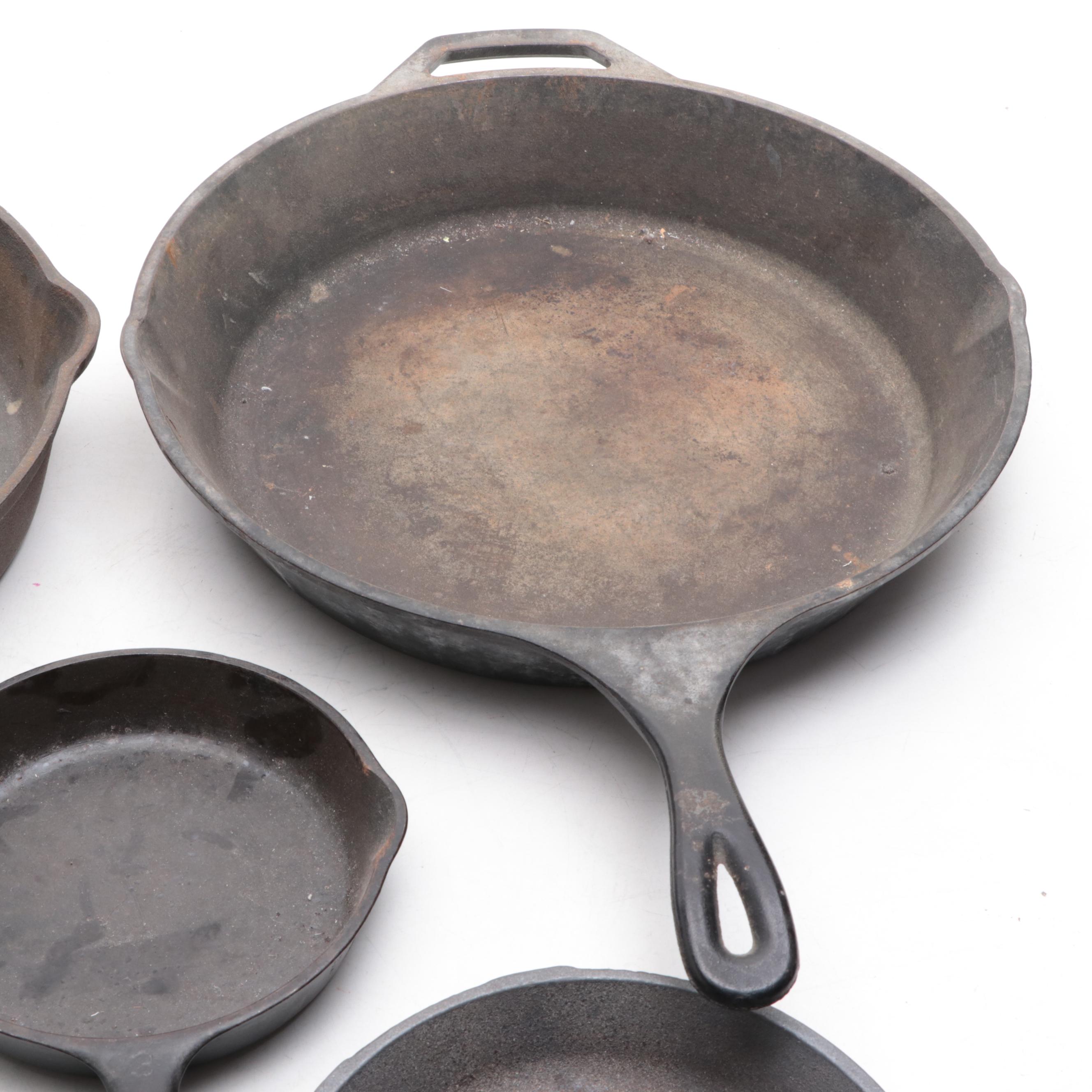 Lodge, Wagner, and Emeril Cast Iron Skillets