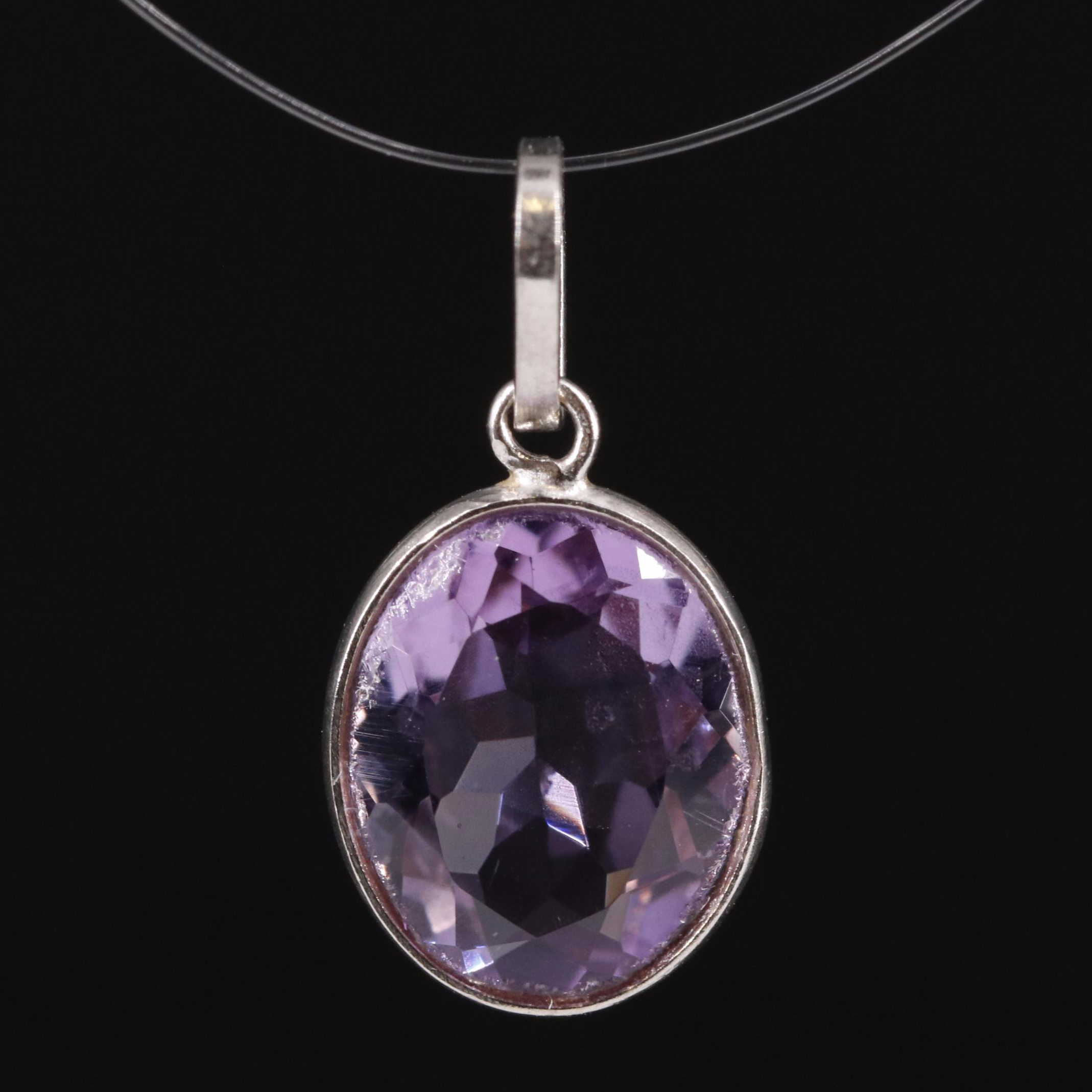 14K Amethyst Pendant