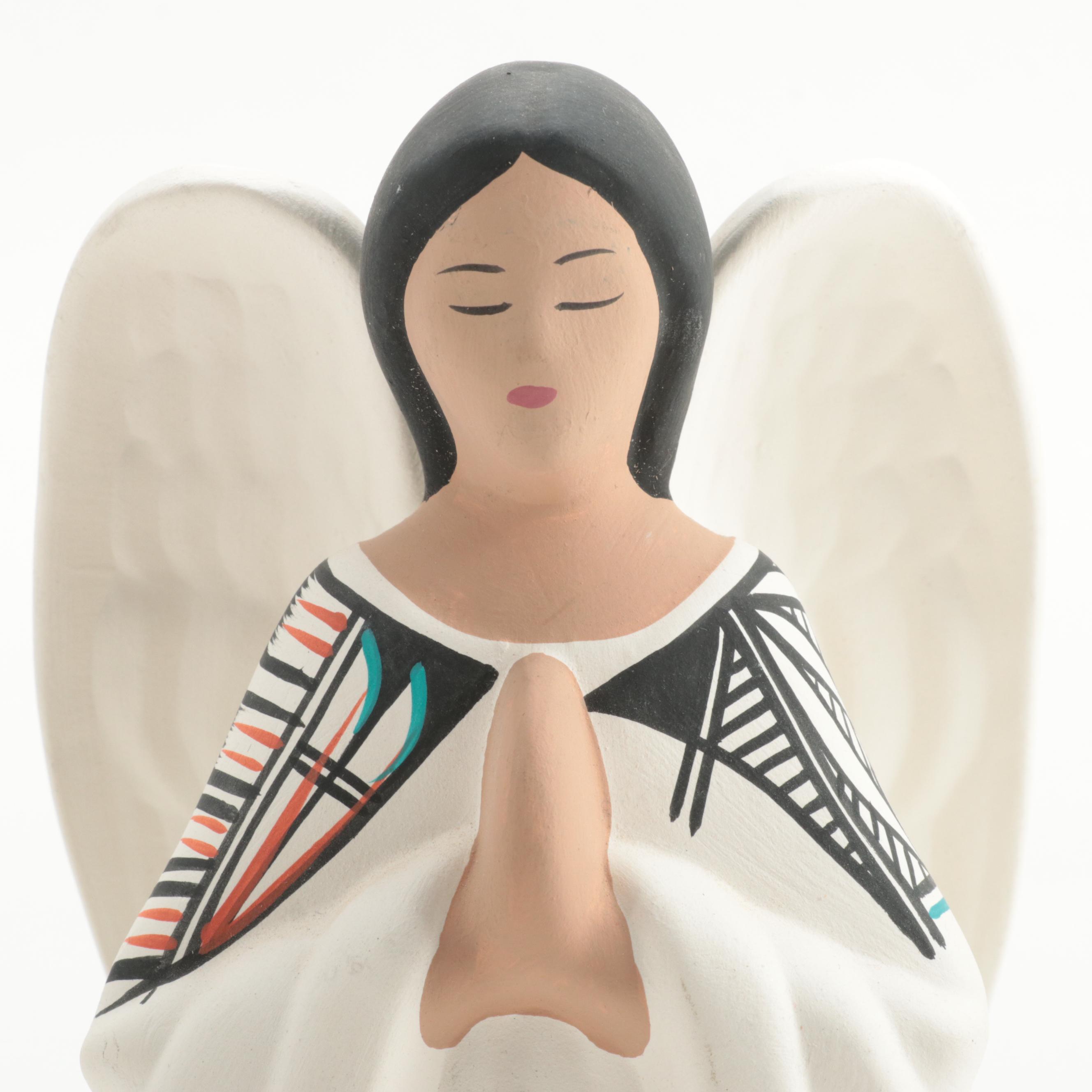 Native American Style Storyteller Figurines with Other Ceramic Figurine