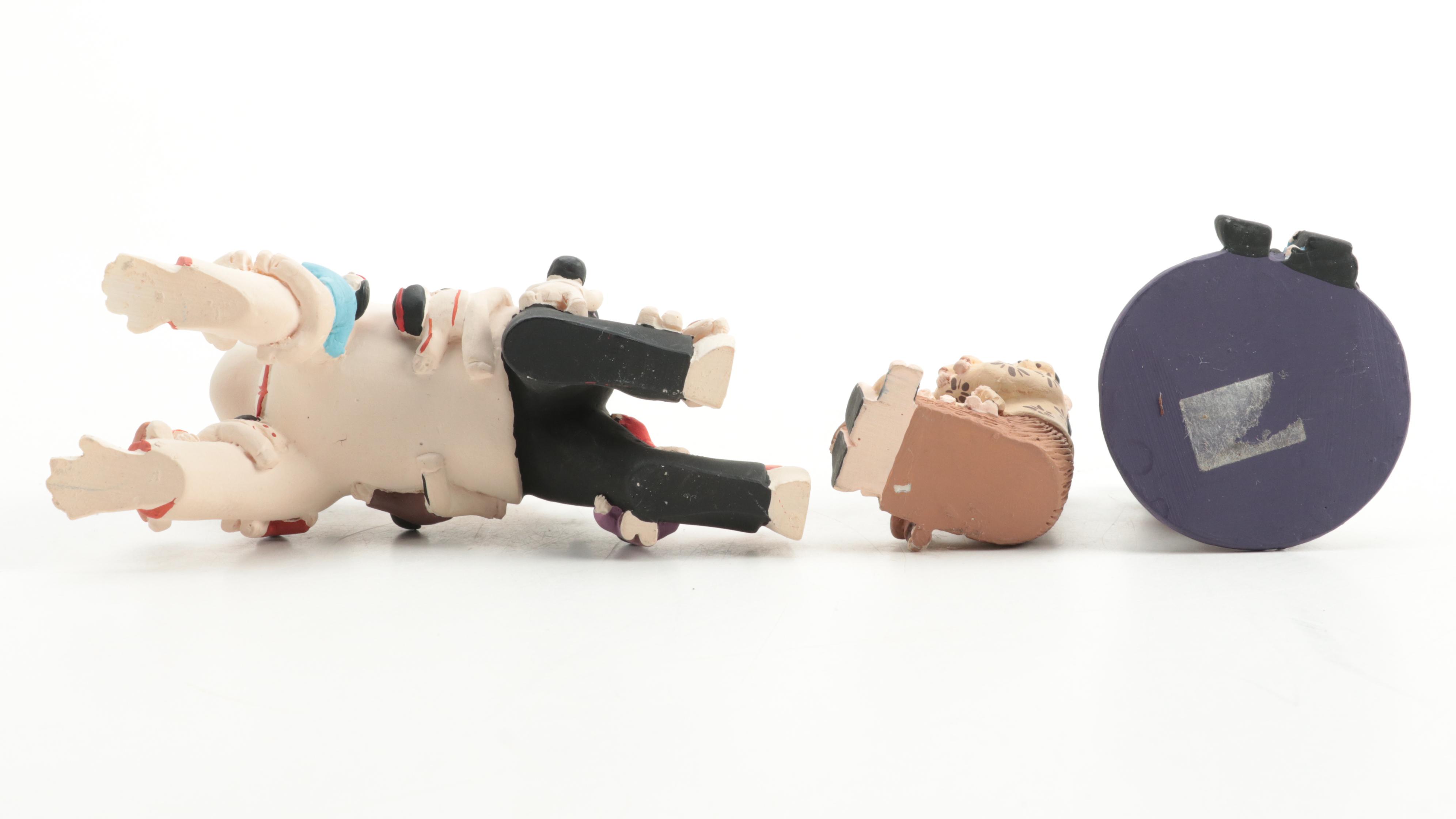 Native American Style Storyteller Figurines with Other Ceramic Figurine