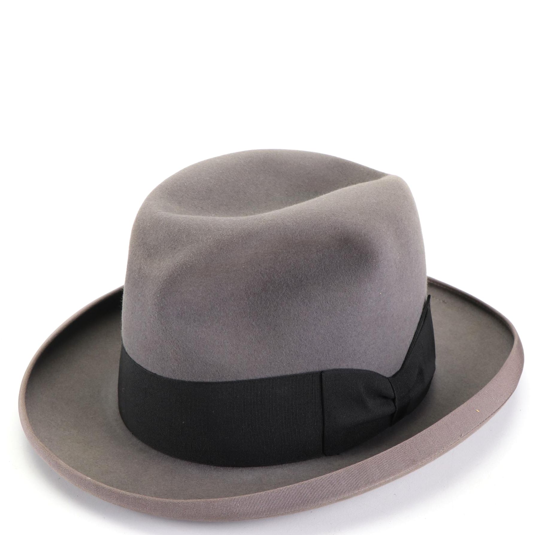 Knox New York Homburg Hat in Wool Felt with Box