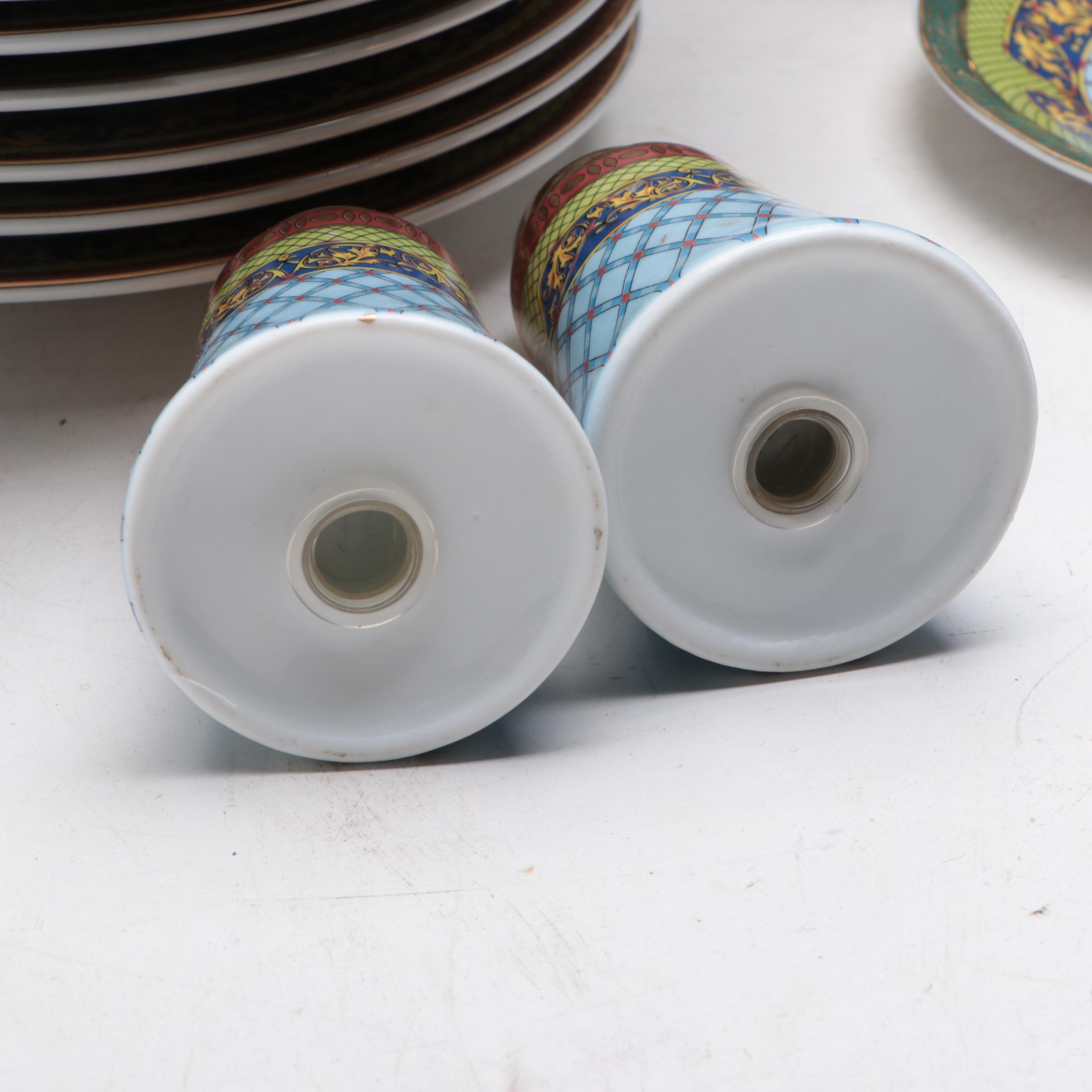 Rosenthal Porcelain Versace "Russian Dream" Coffee Set and Dinnerware