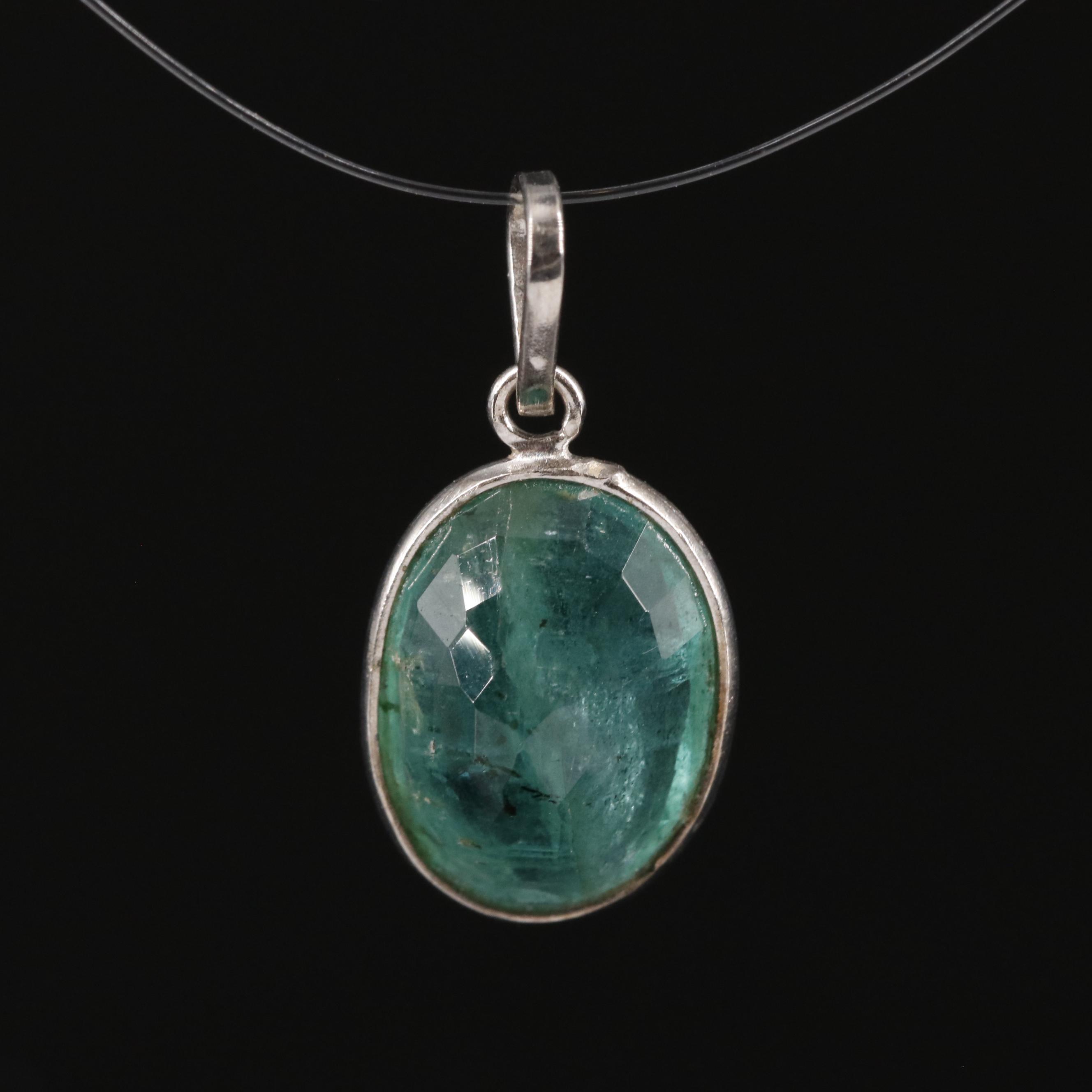 14K Emerald Pendant