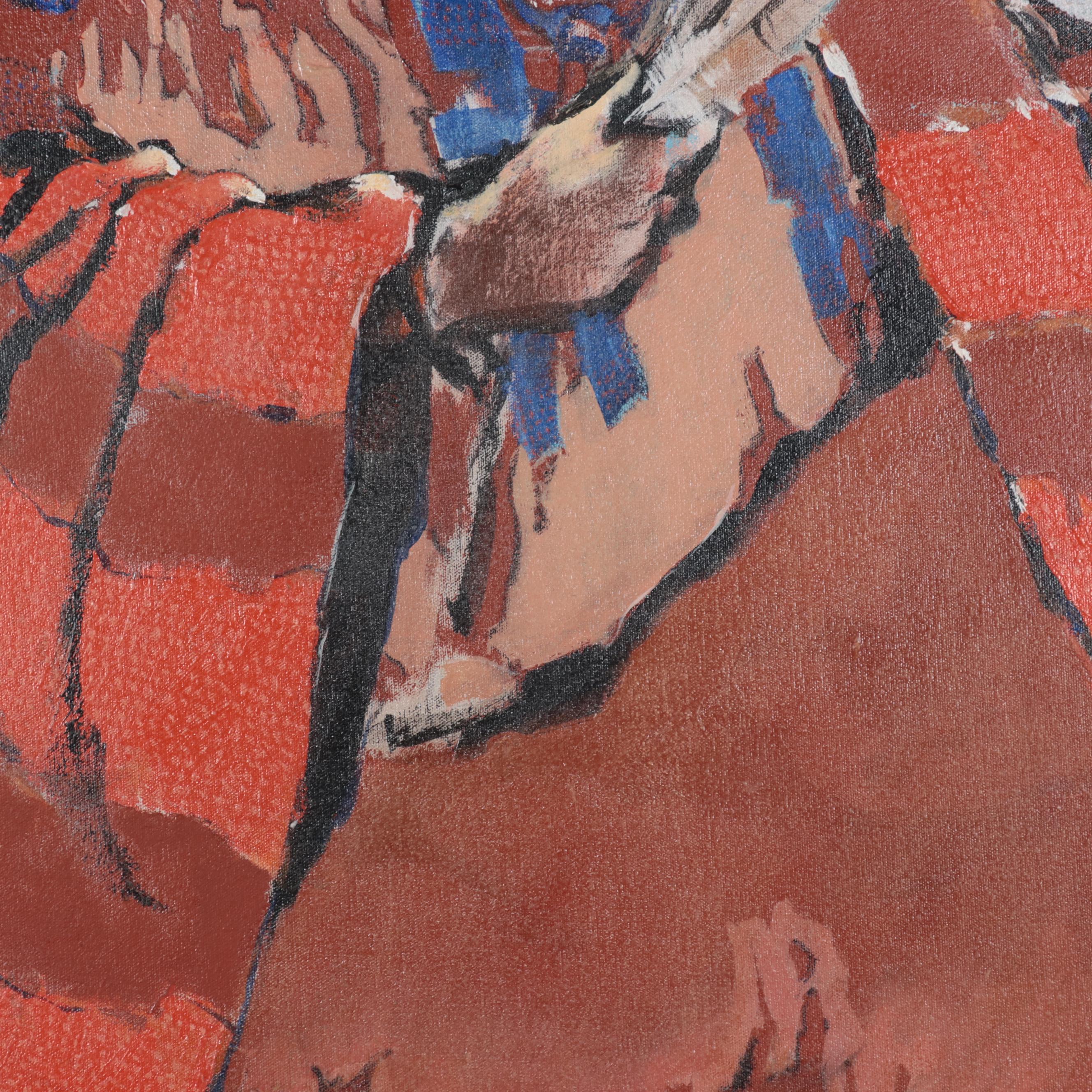 Frank Zamora Oil Painting "Proud Indian"