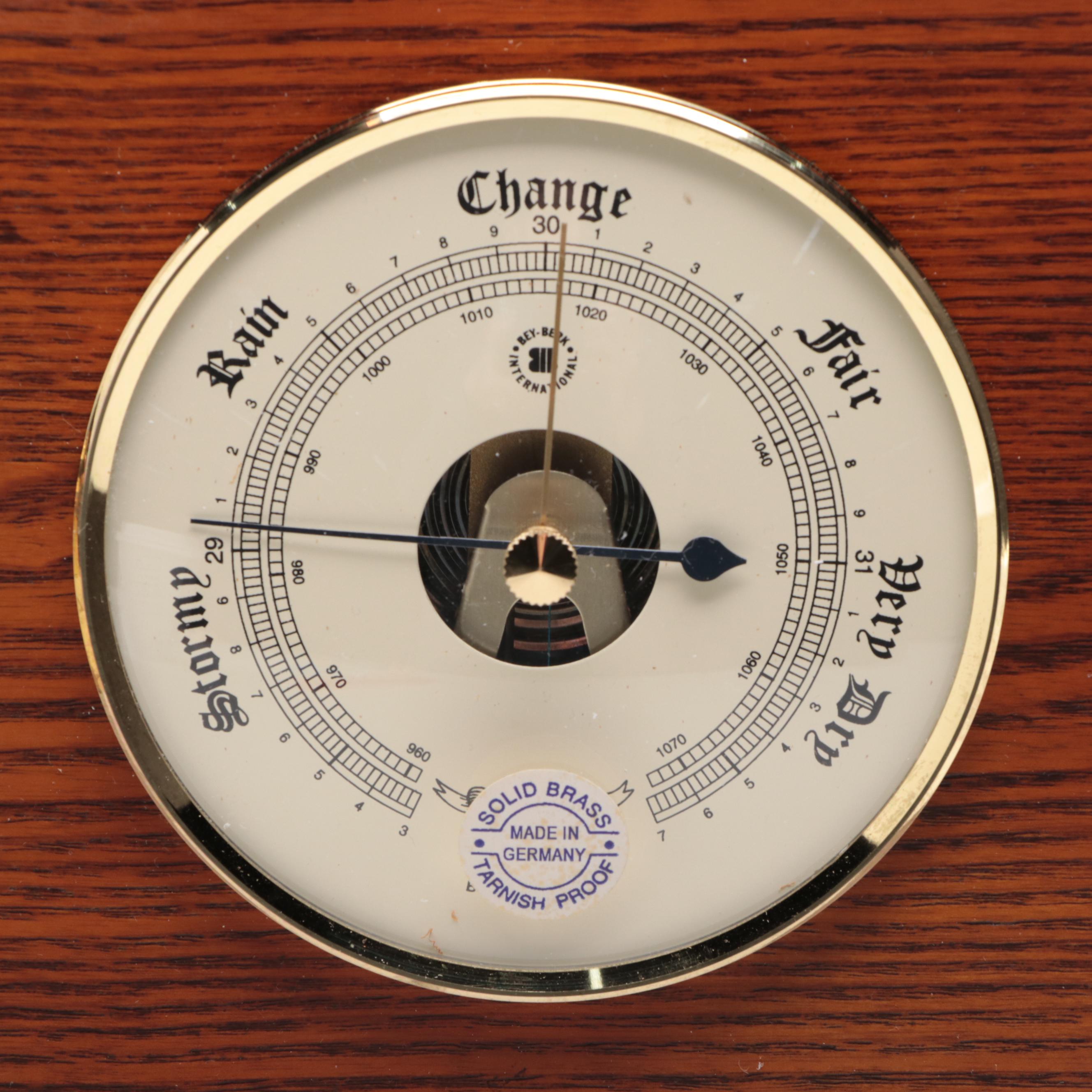 Chass Thermometer, Clock and Hygrometer with German Barometer Combination