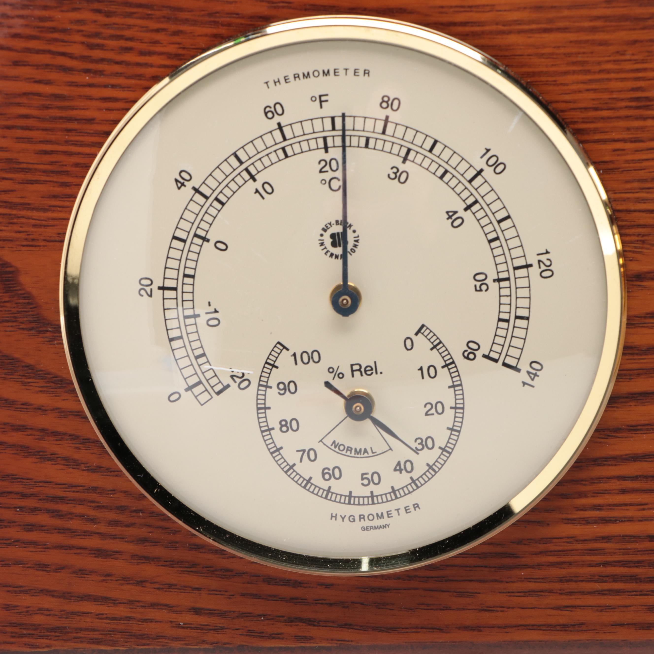Chass Thermometer, Clock and Hygrometer with German Barometer Combination