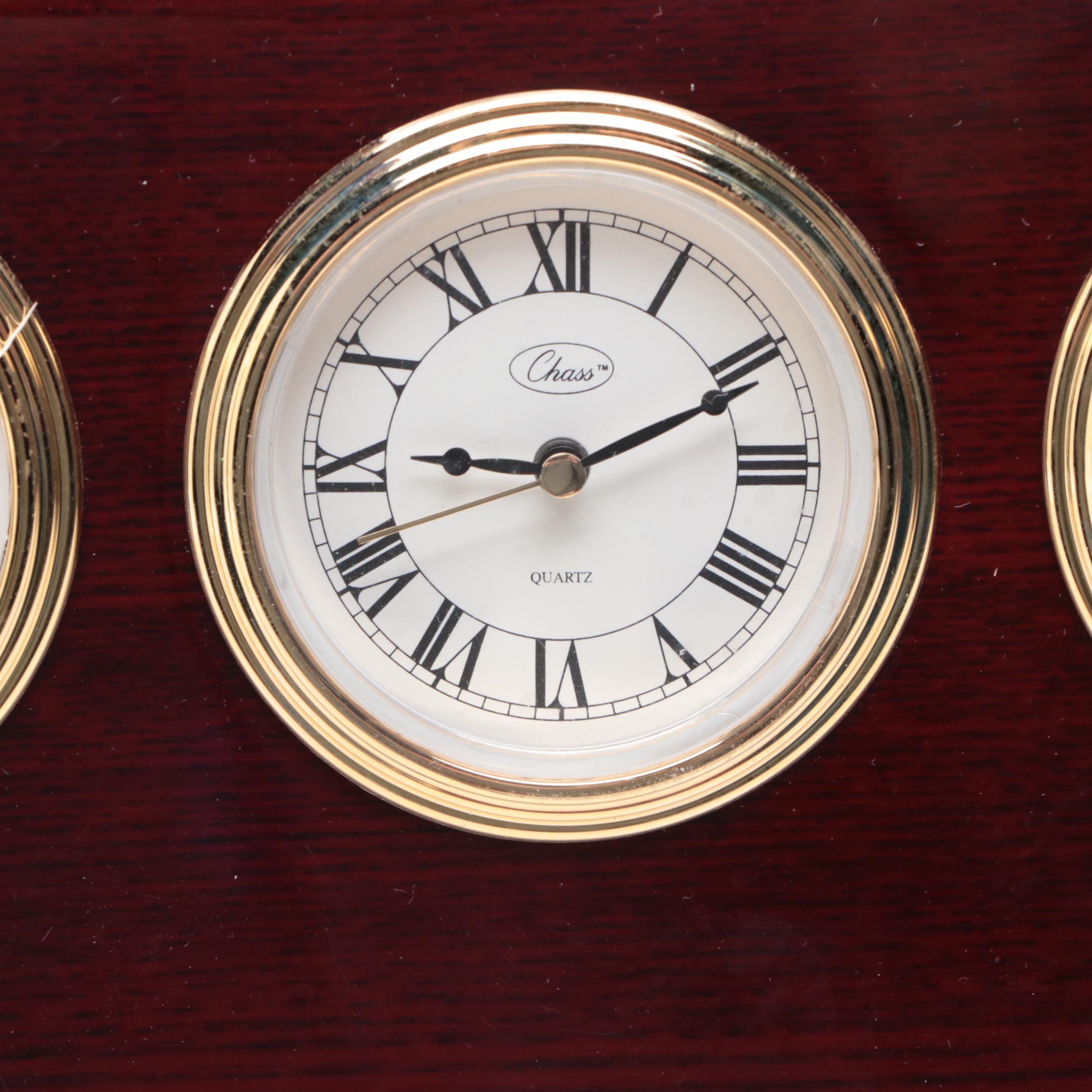 Chass Thermometer, Clock and Hygrometer with German Barometer Combination