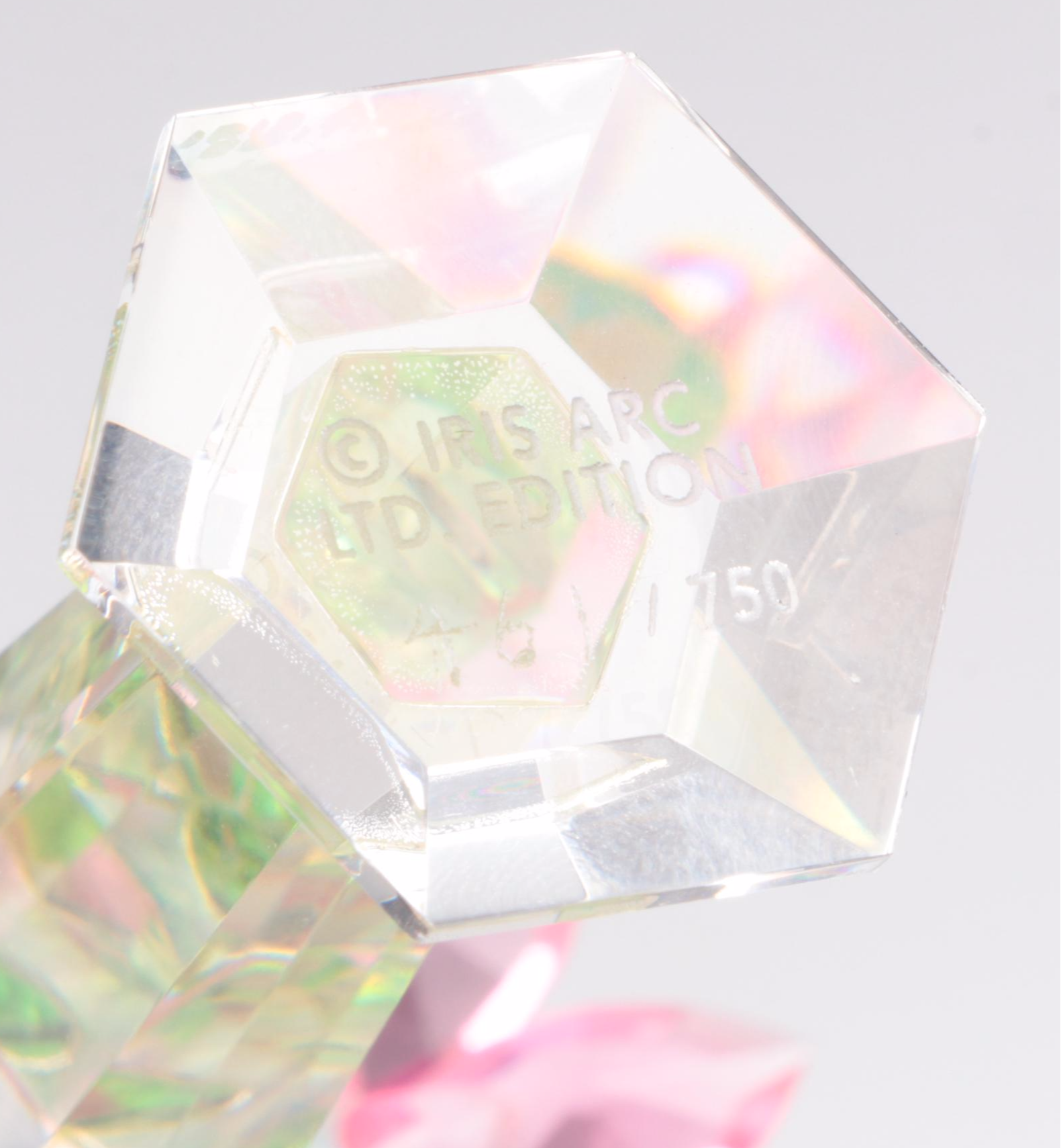 Swarovski Crystal Hummingbird Figurine and Iris Arc Crystal Floral Bouquet