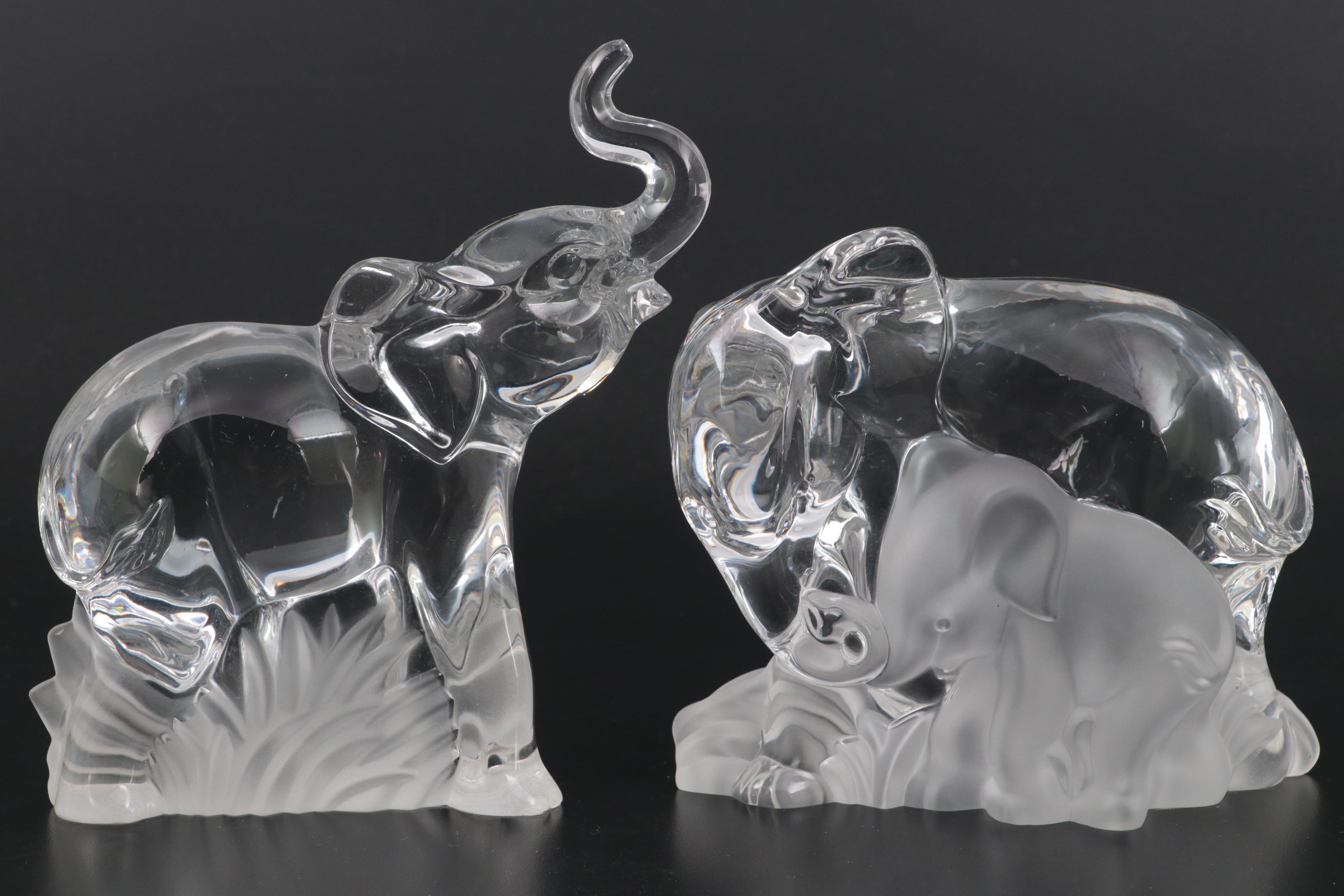 Lenox First Edition "Tender Embrace" with Baccarat and Other Crystal Figurines